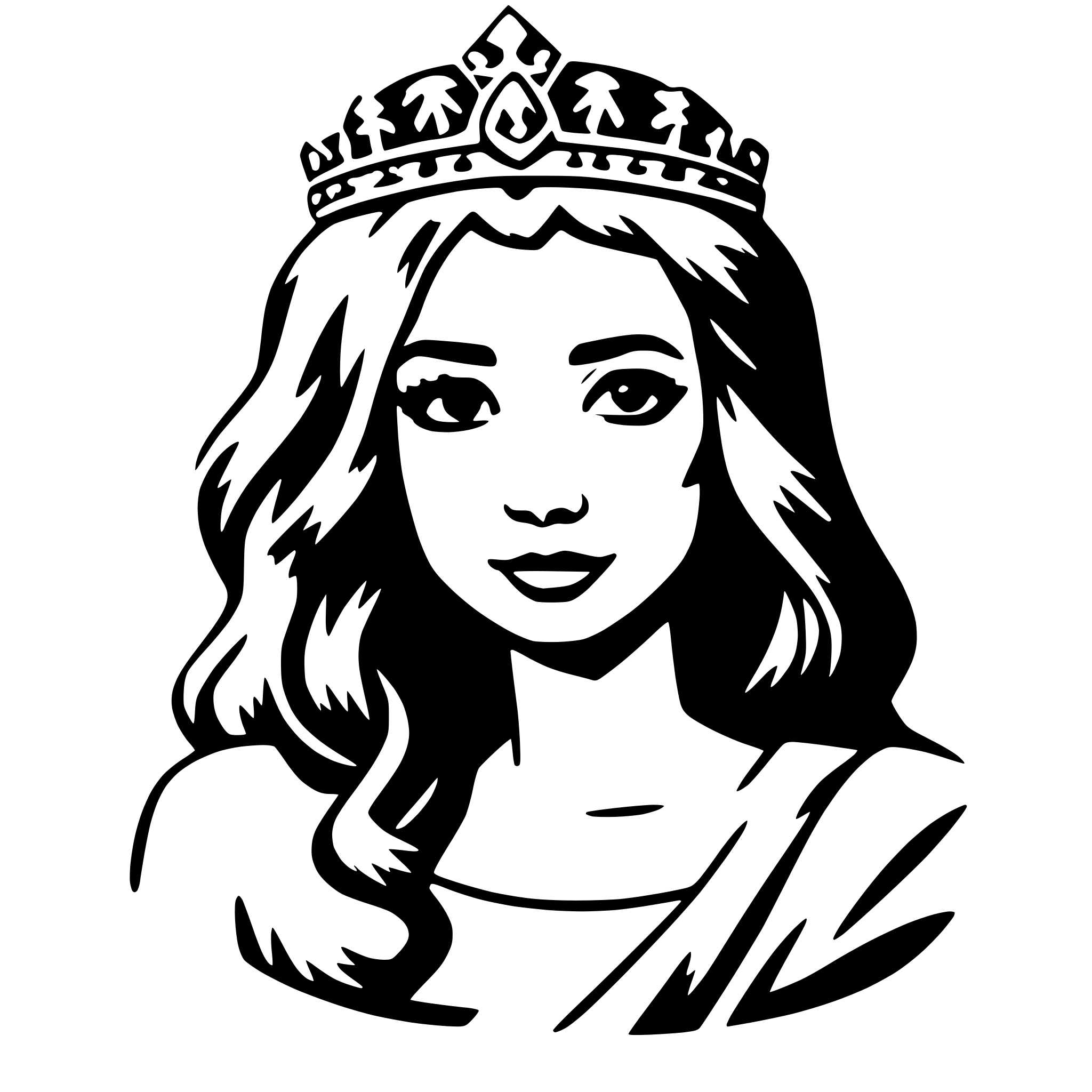 AI-generated SVG of 'tiara'