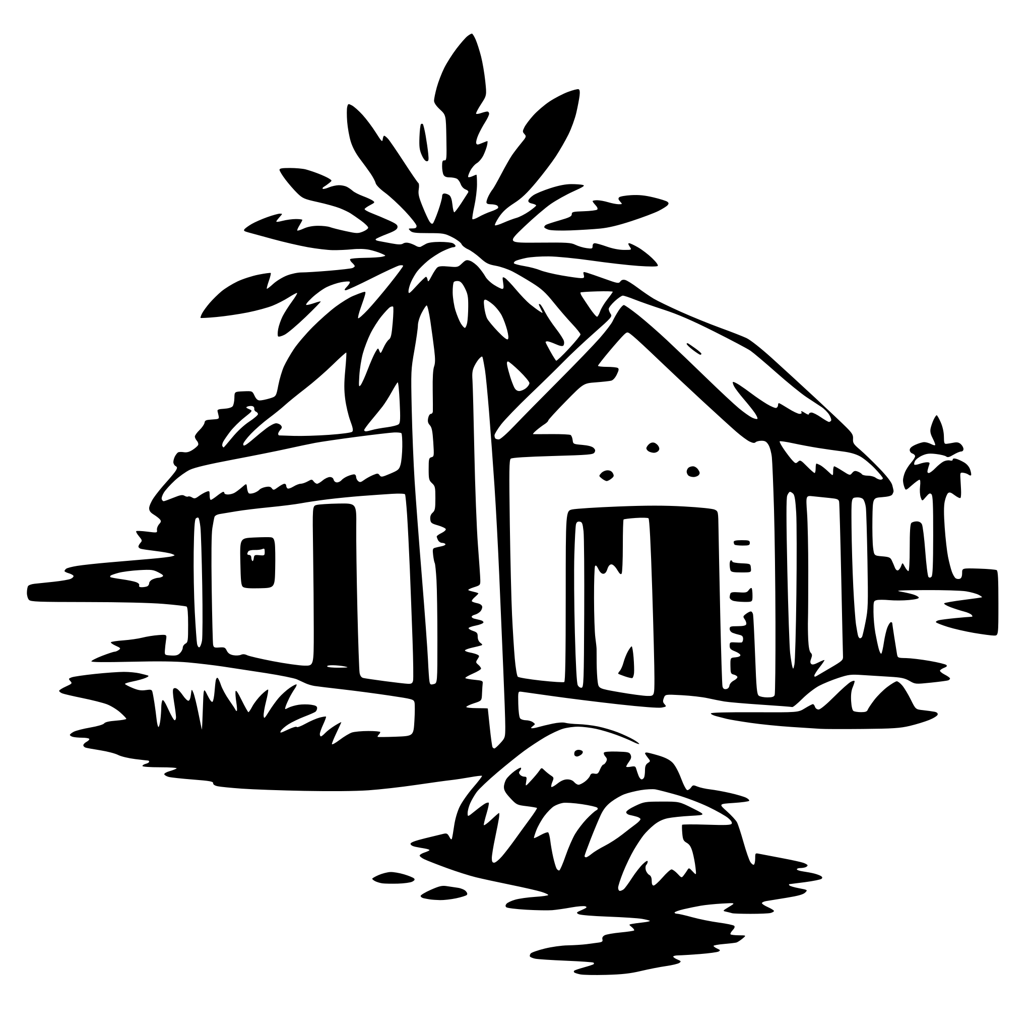AI-generated SVG of a indian villiage