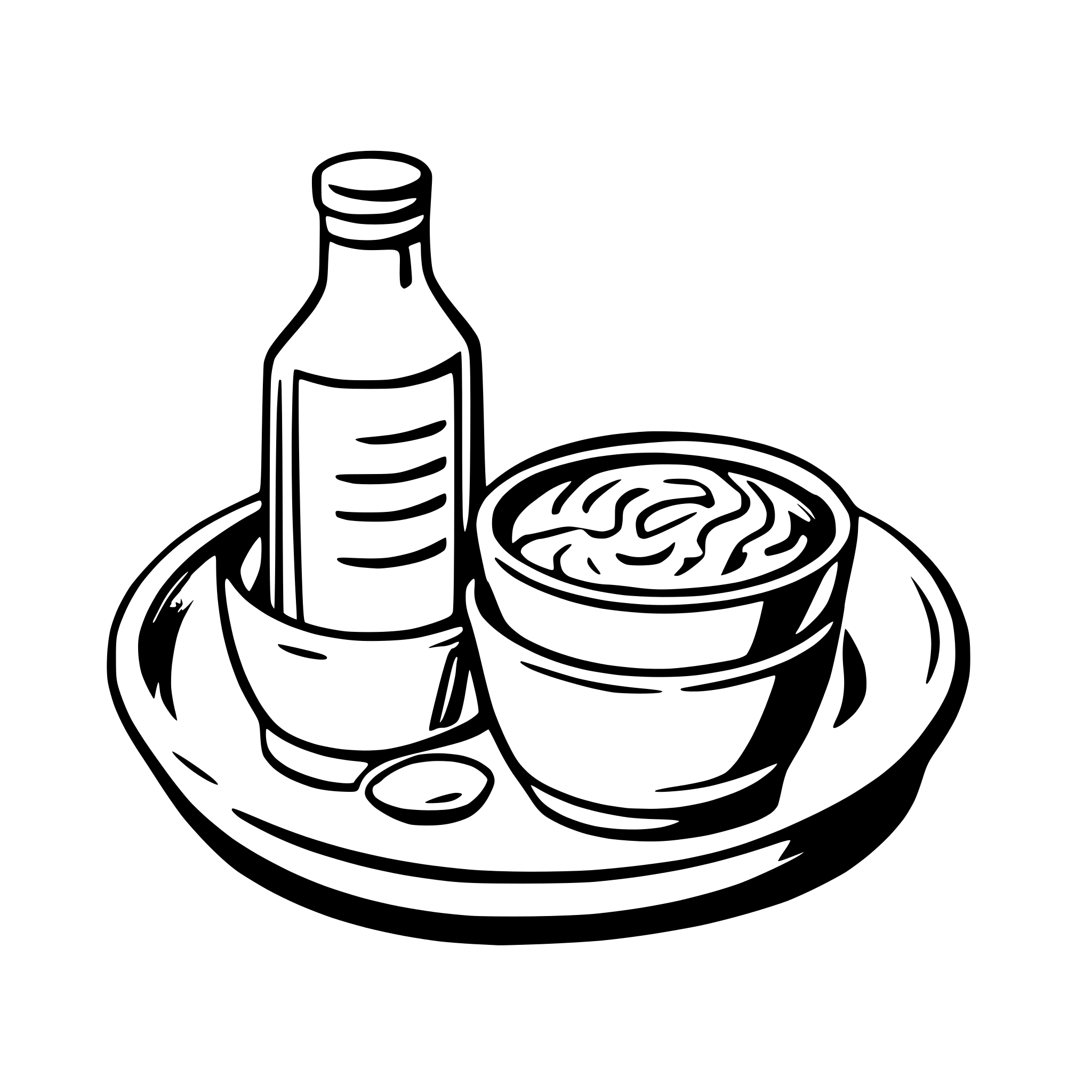 AI-generated SVG of a colorful minimalistic image of sauces in bowls