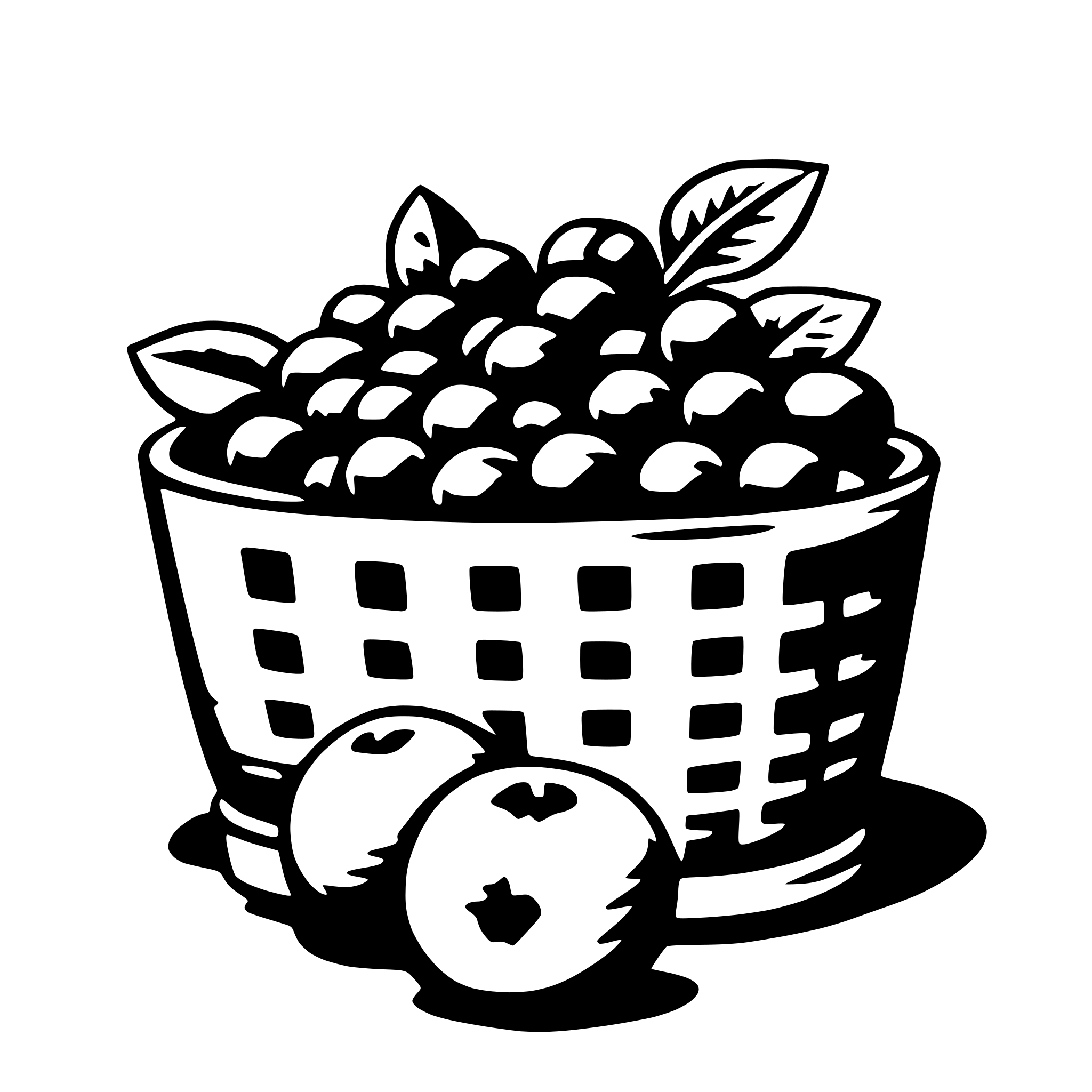 AI-generated SVG of a fruit basket