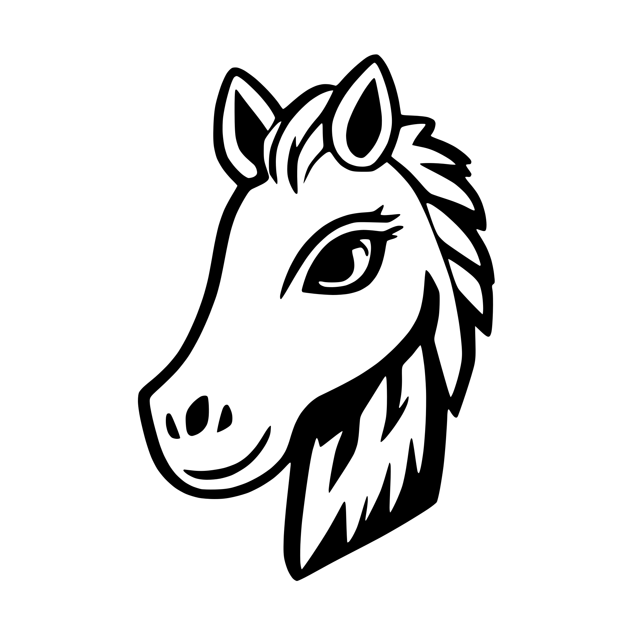 AI-generated SVG of a horse head