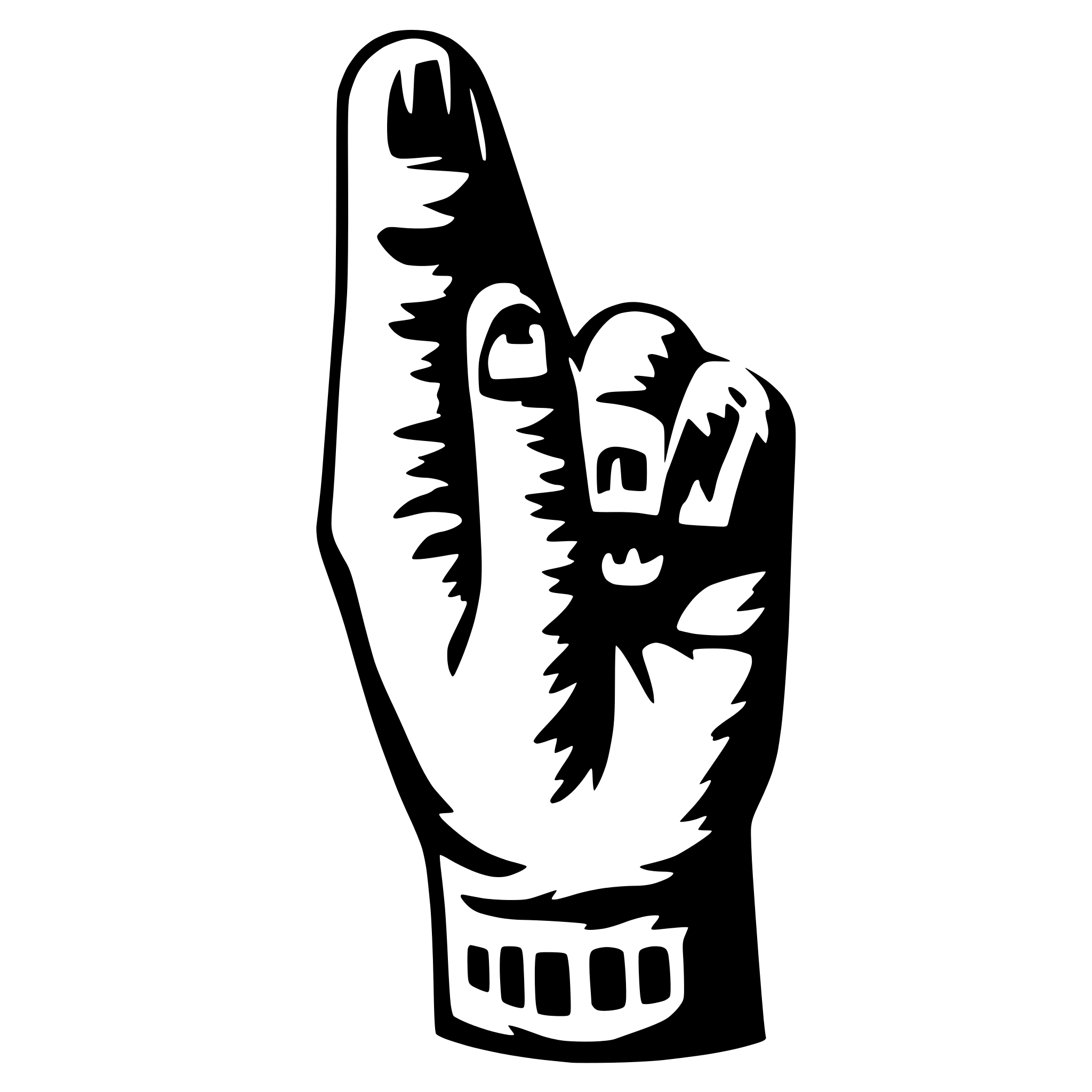 AI-generated SVG of a slib someone the middle finger