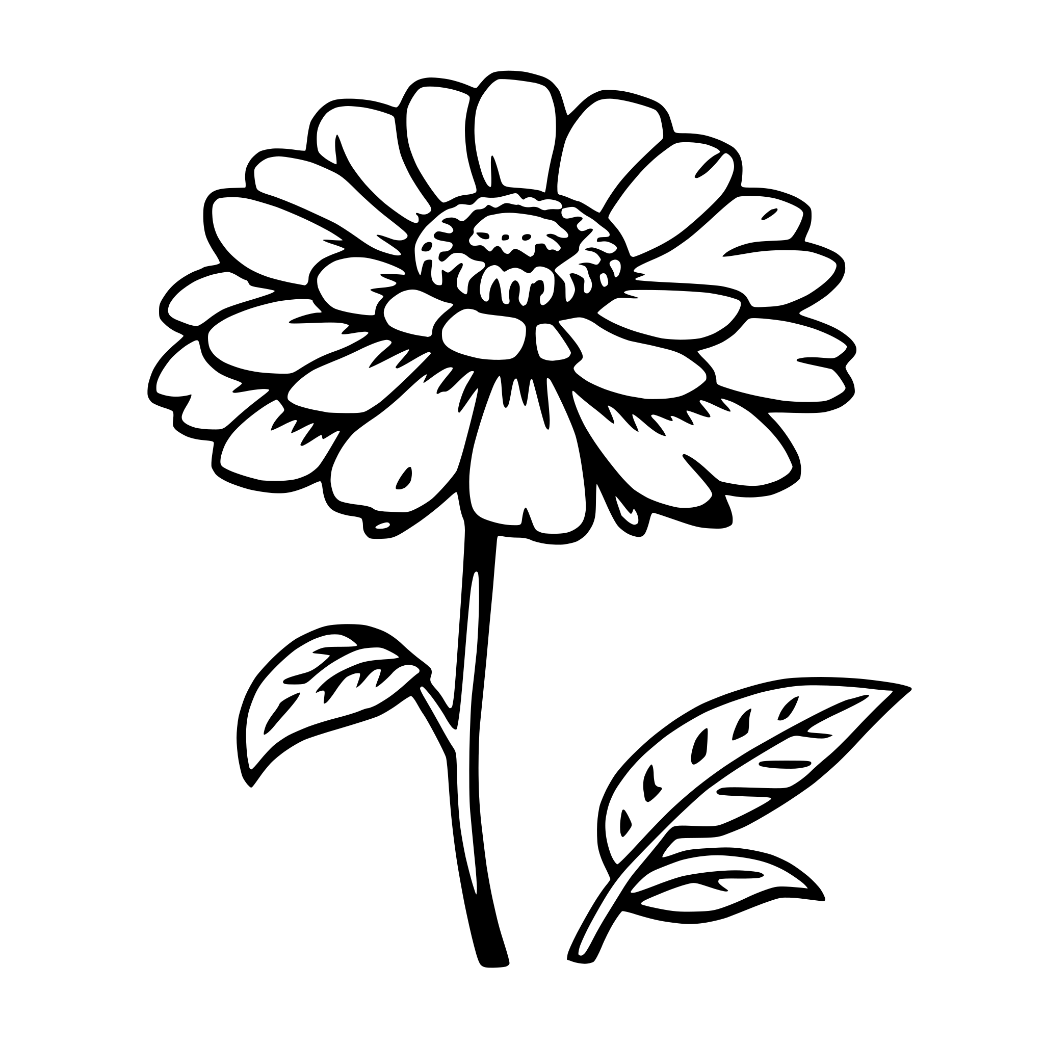 AI-generated SVG of a marigold