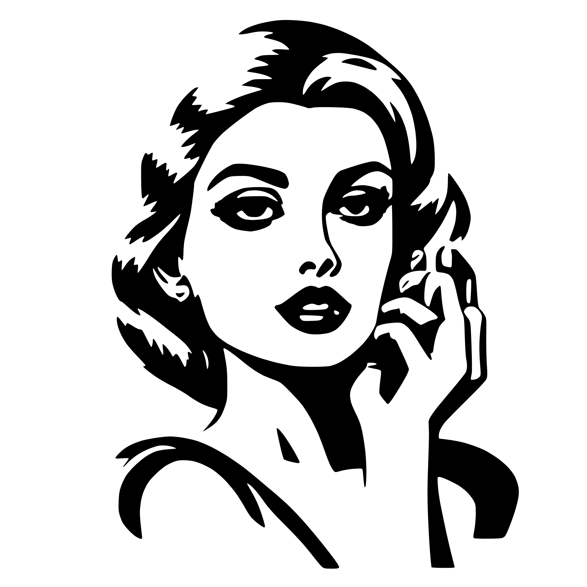 AI-generated SVG of 'sexy lady'