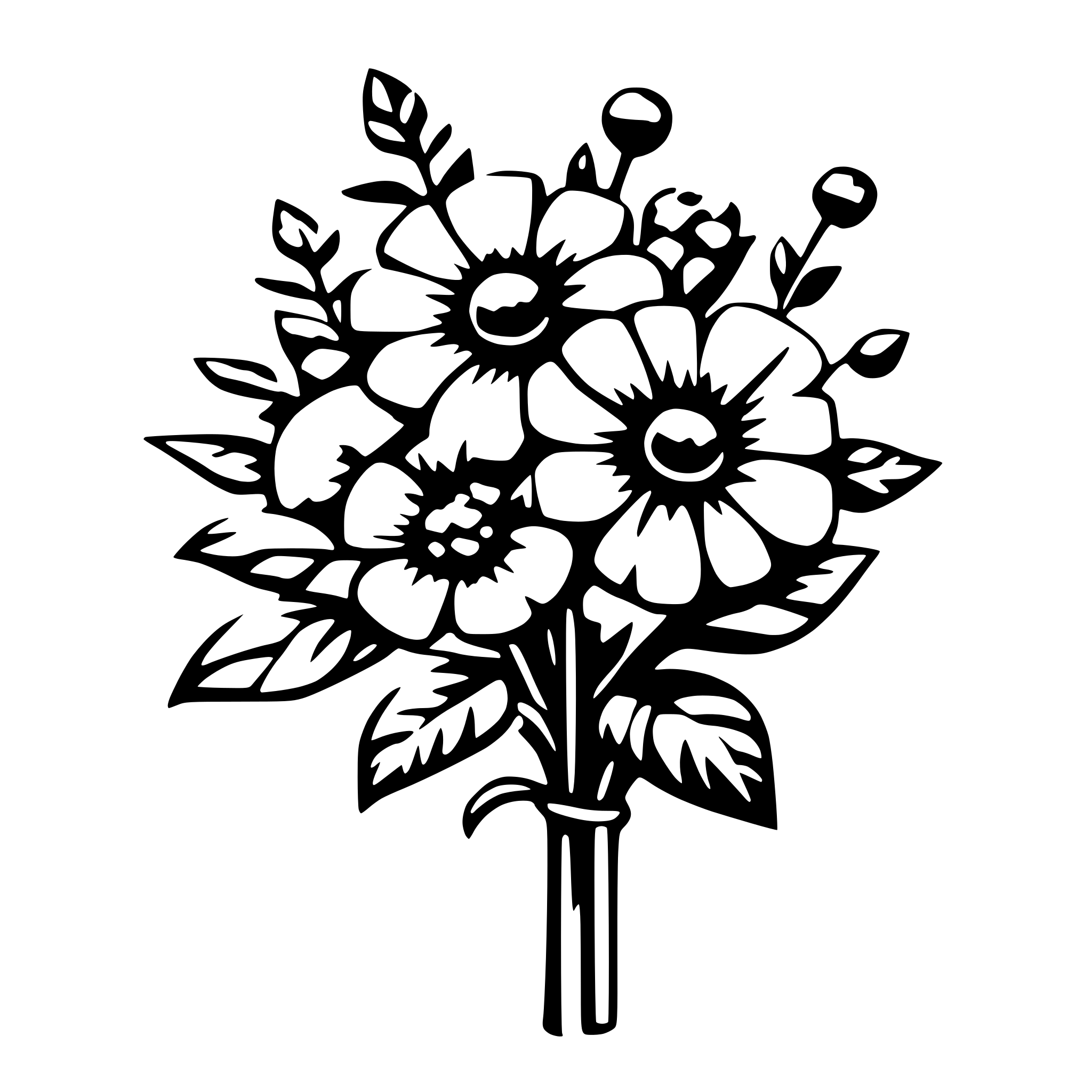 AI-generated SVG of a simple bouquet