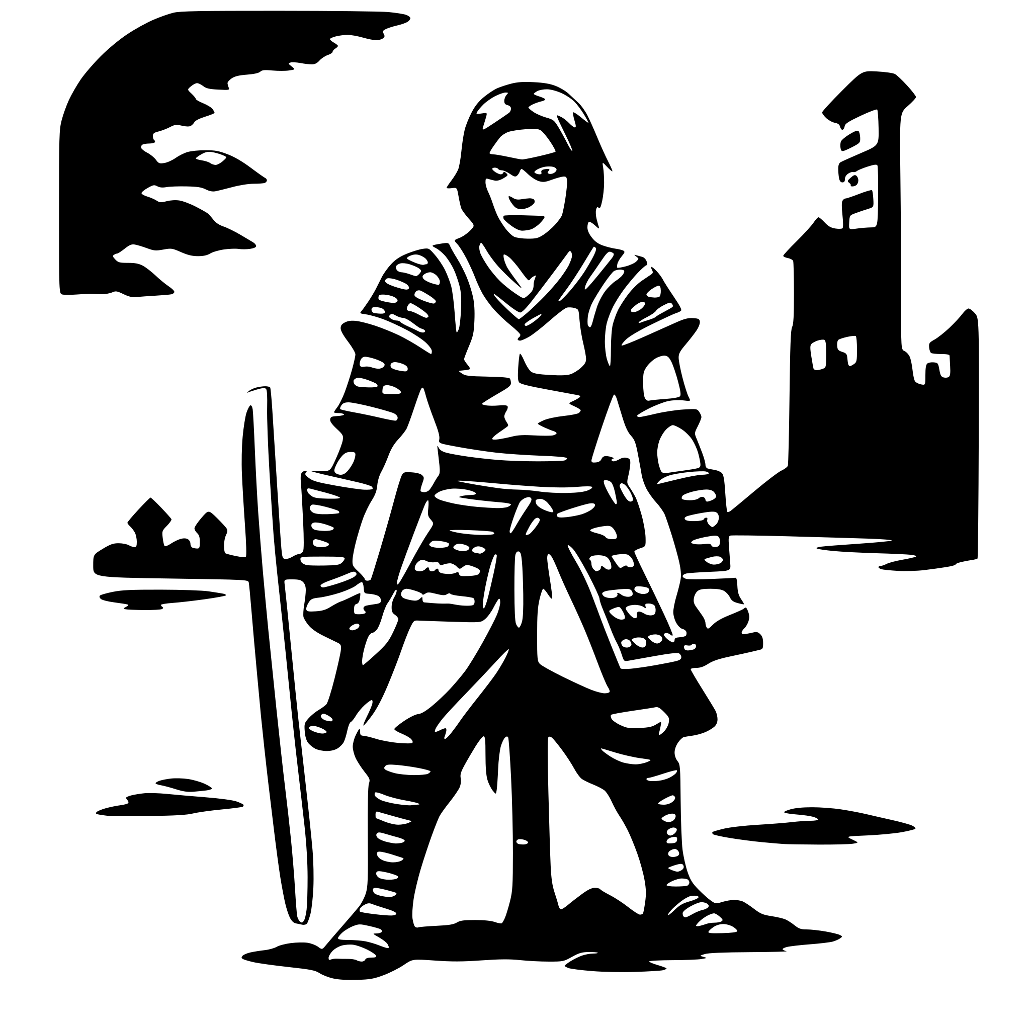AI-generated SVG of a New nostalgic samurai