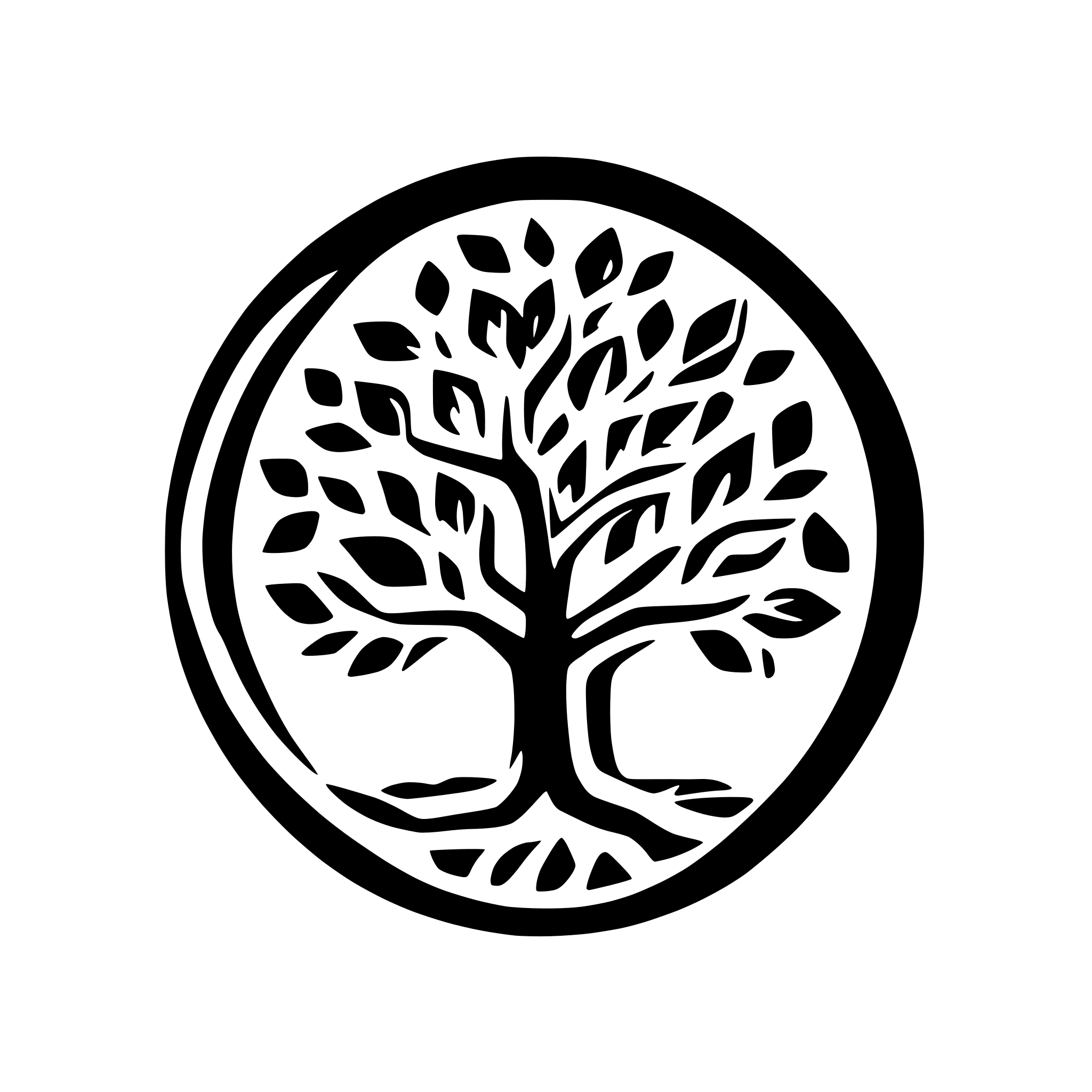 AI-generated SVG of a celtic tree within a square frame