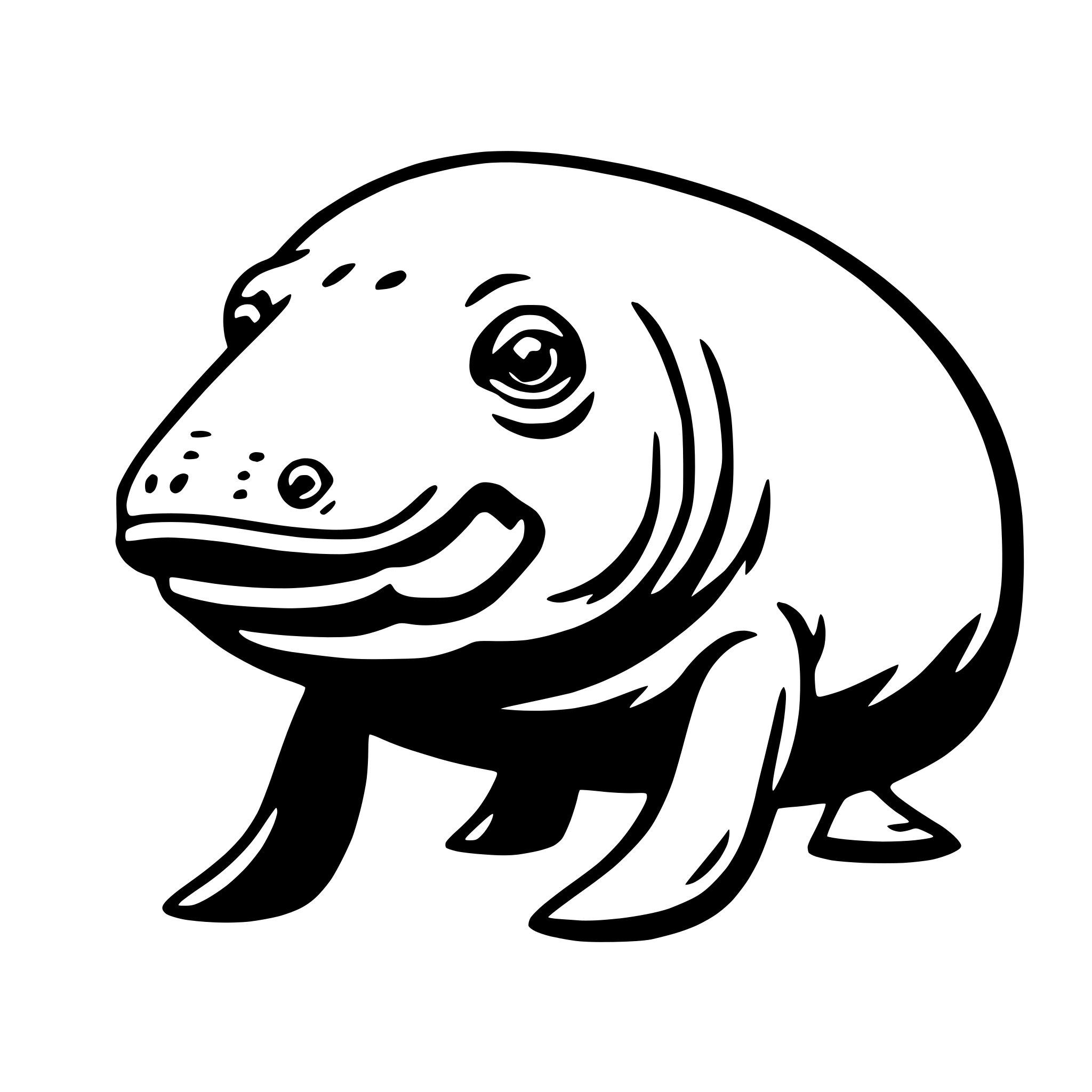 AI-generated SVG of 'manatee'