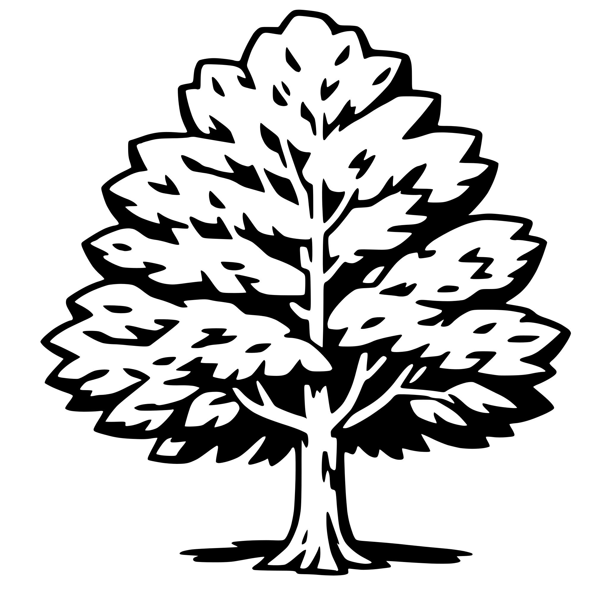 AI-generated SVG of a ash tree