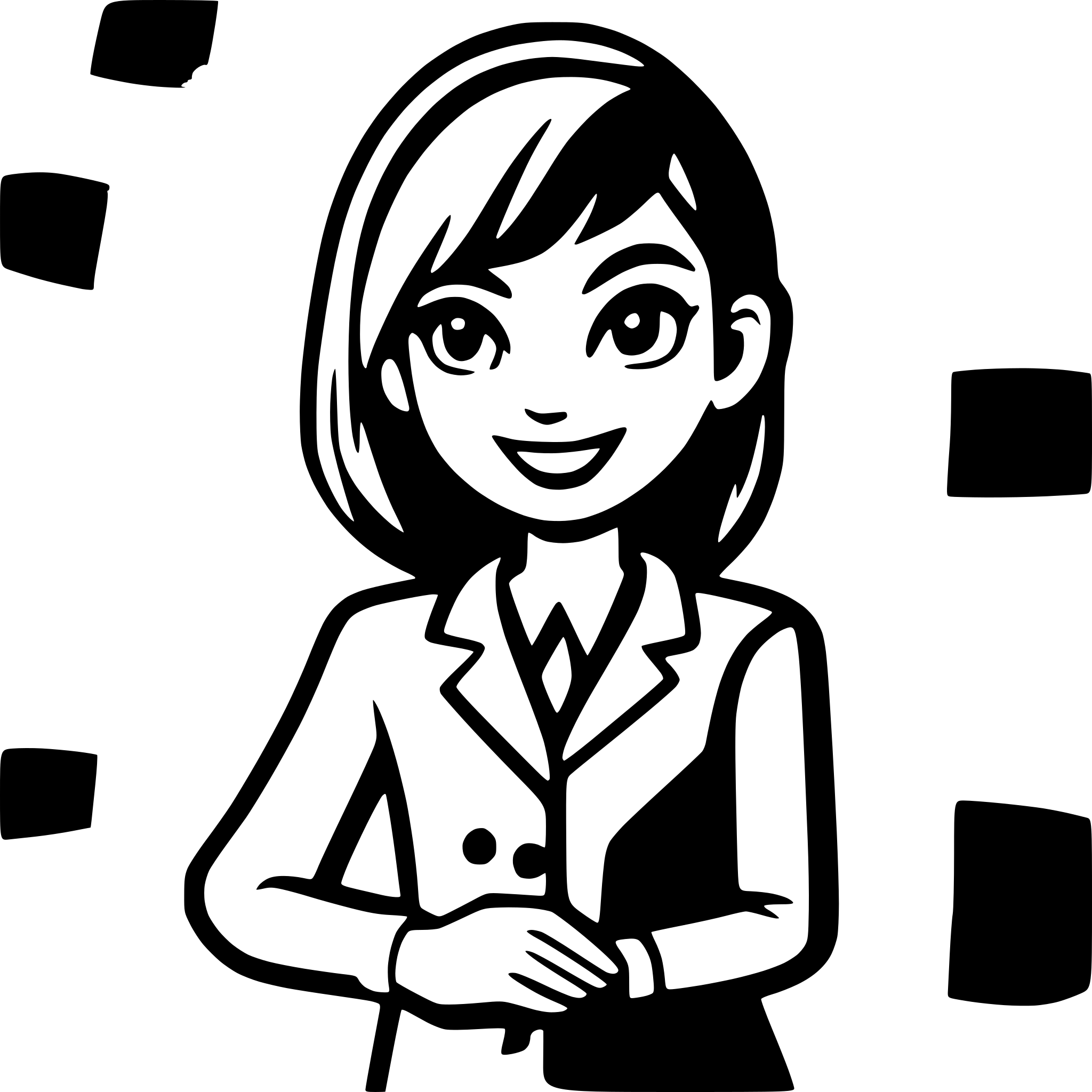 AI-generated SVG of a avatar icon for a female  receptionist in color