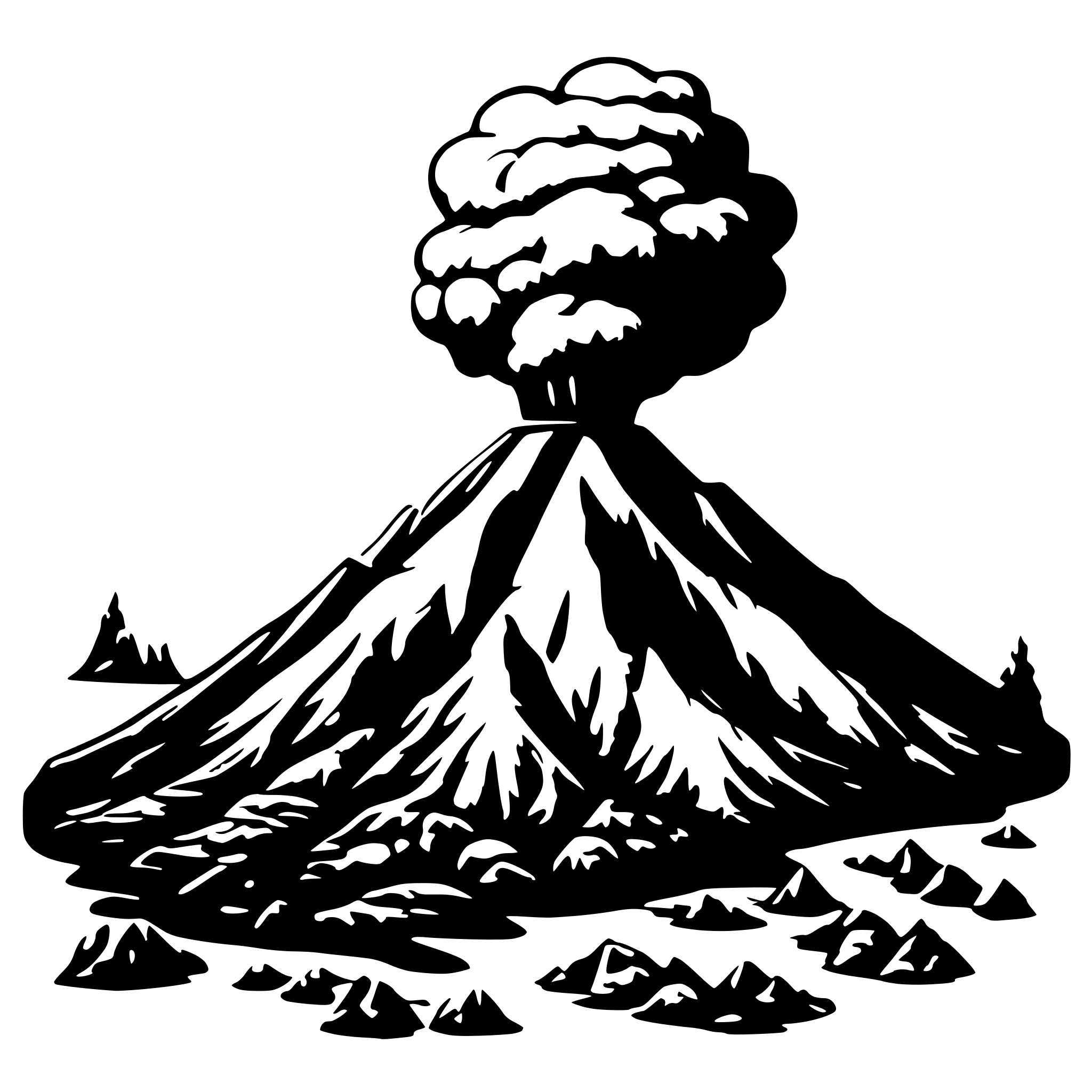 AI-generated SVG of 'Volcano'