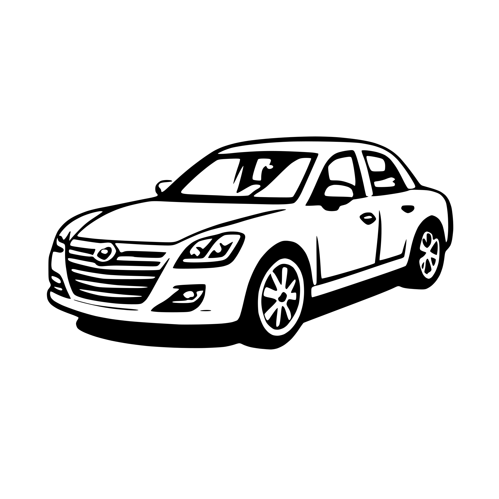 AI-generated SVG of a a car with open door