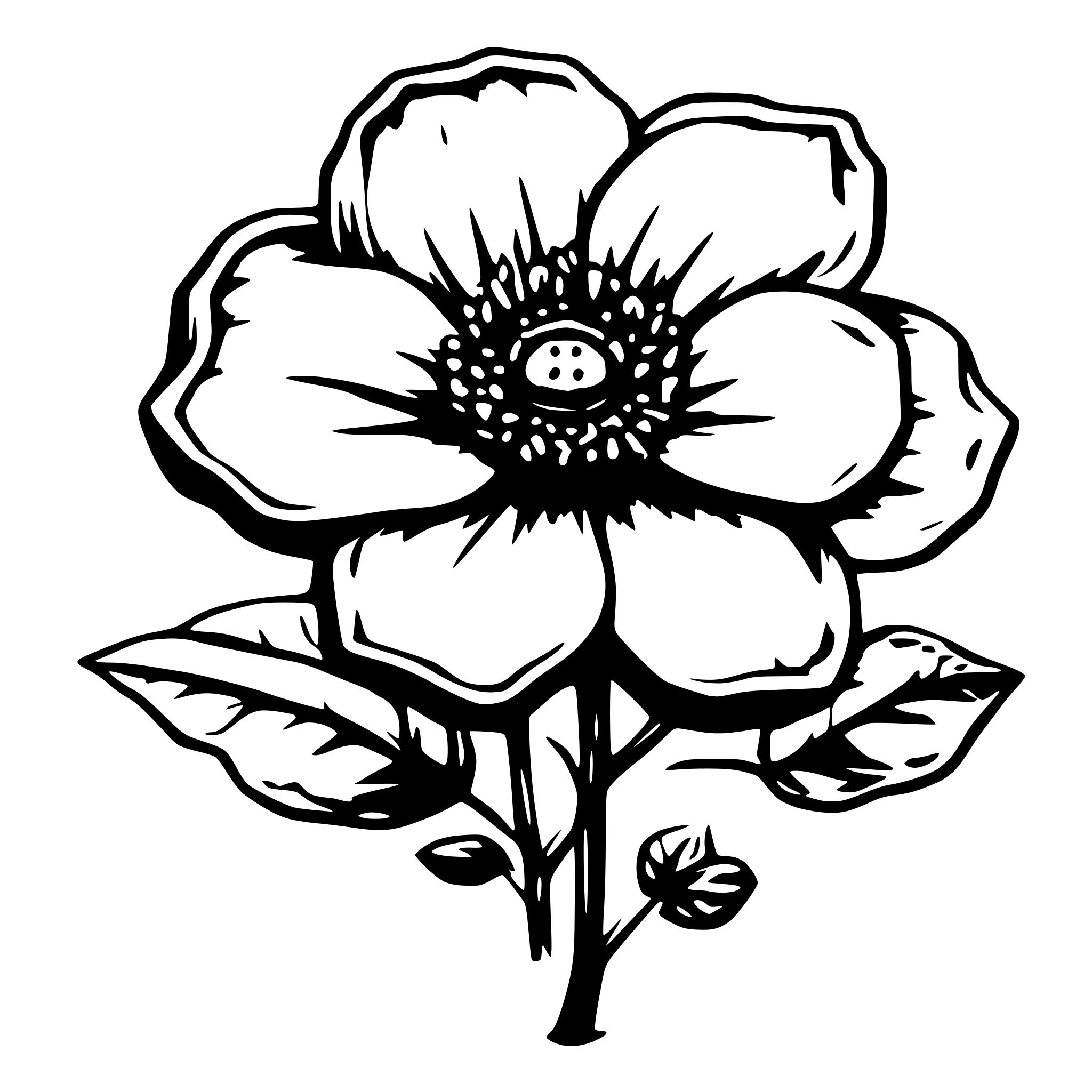 AI-generated SVG of a Minimalistic flower