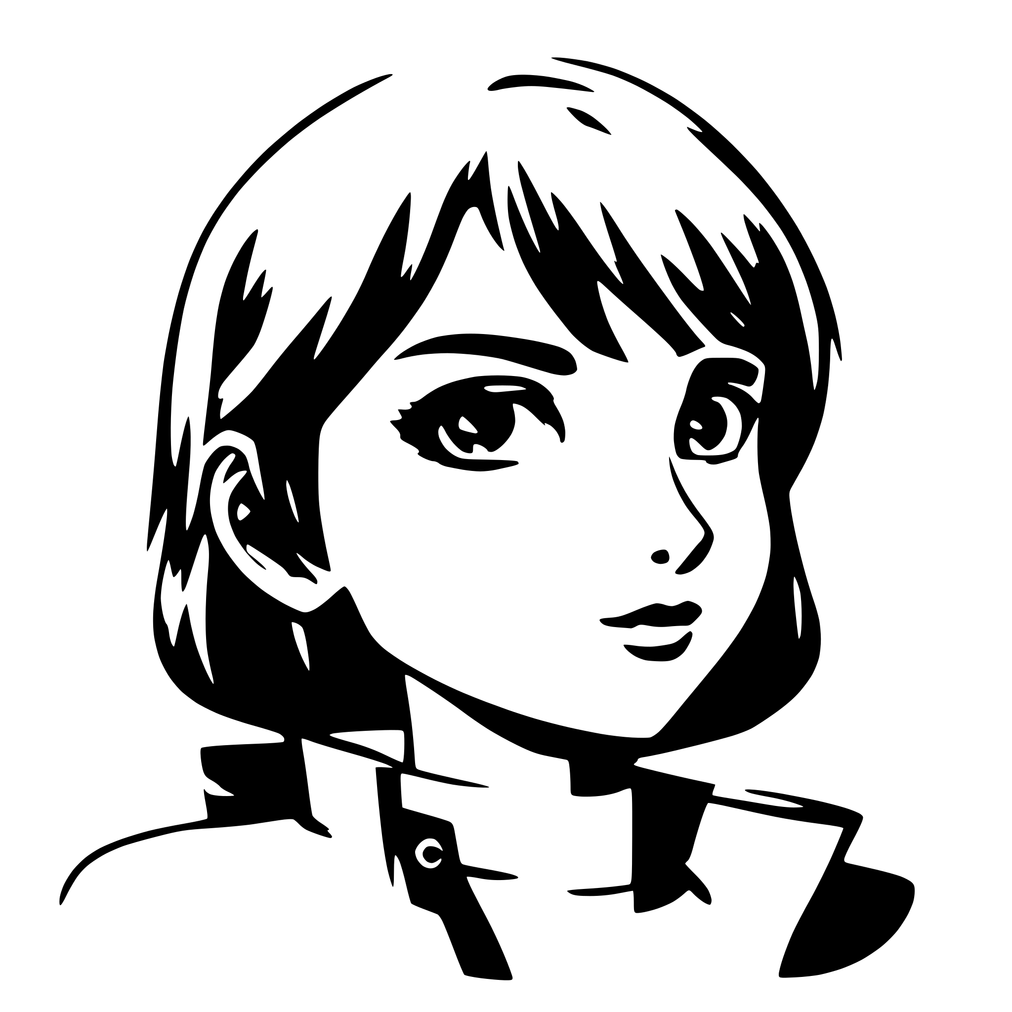AI-generated SVG of 'anime, character,'