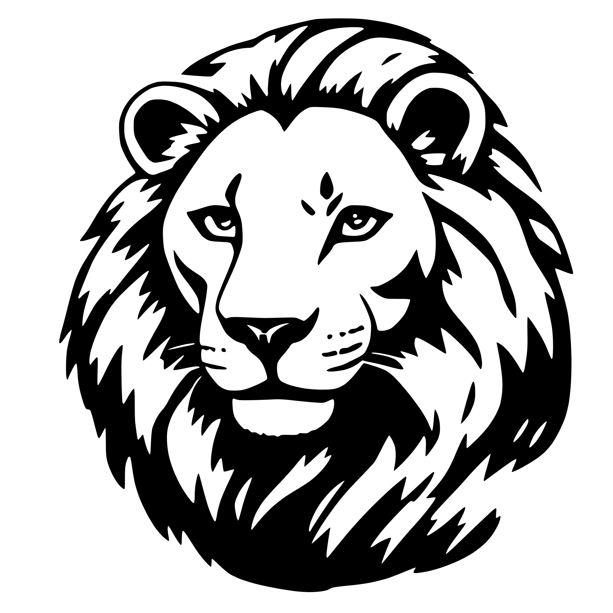 AI-generated SVG of a lion