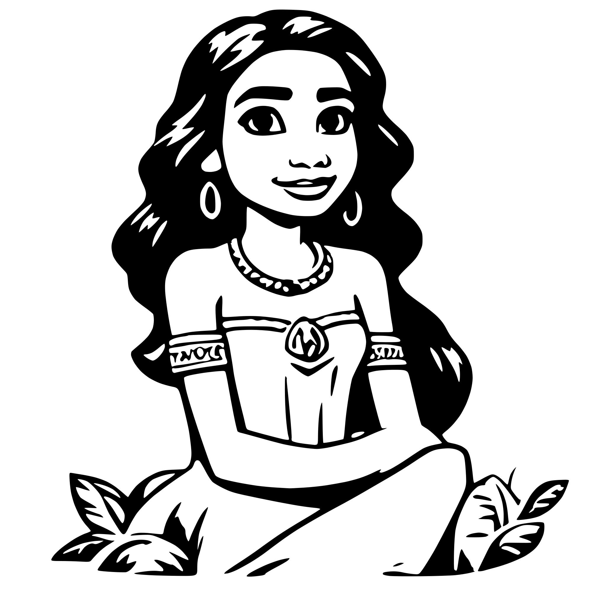 AI-generated SVG of 'moana disney princess'