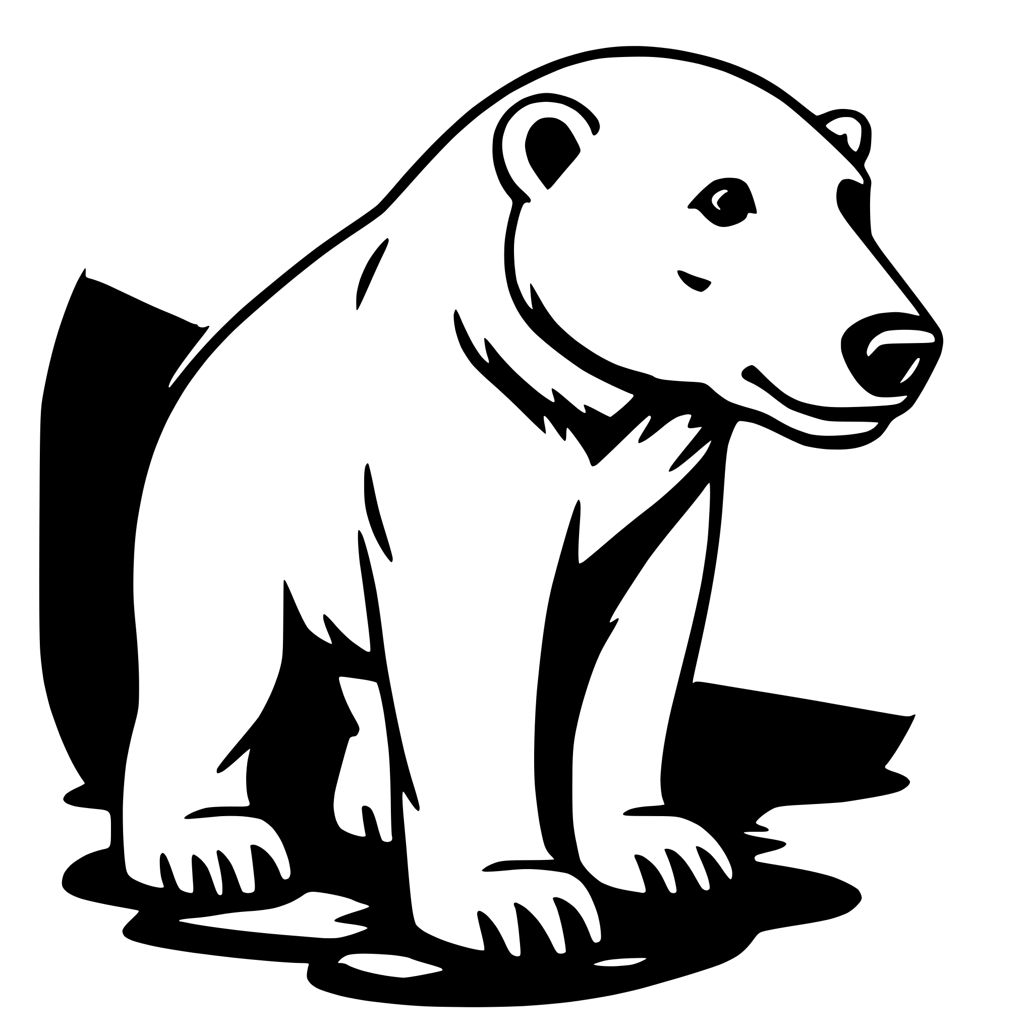 AI-generated SVG of a polar bear