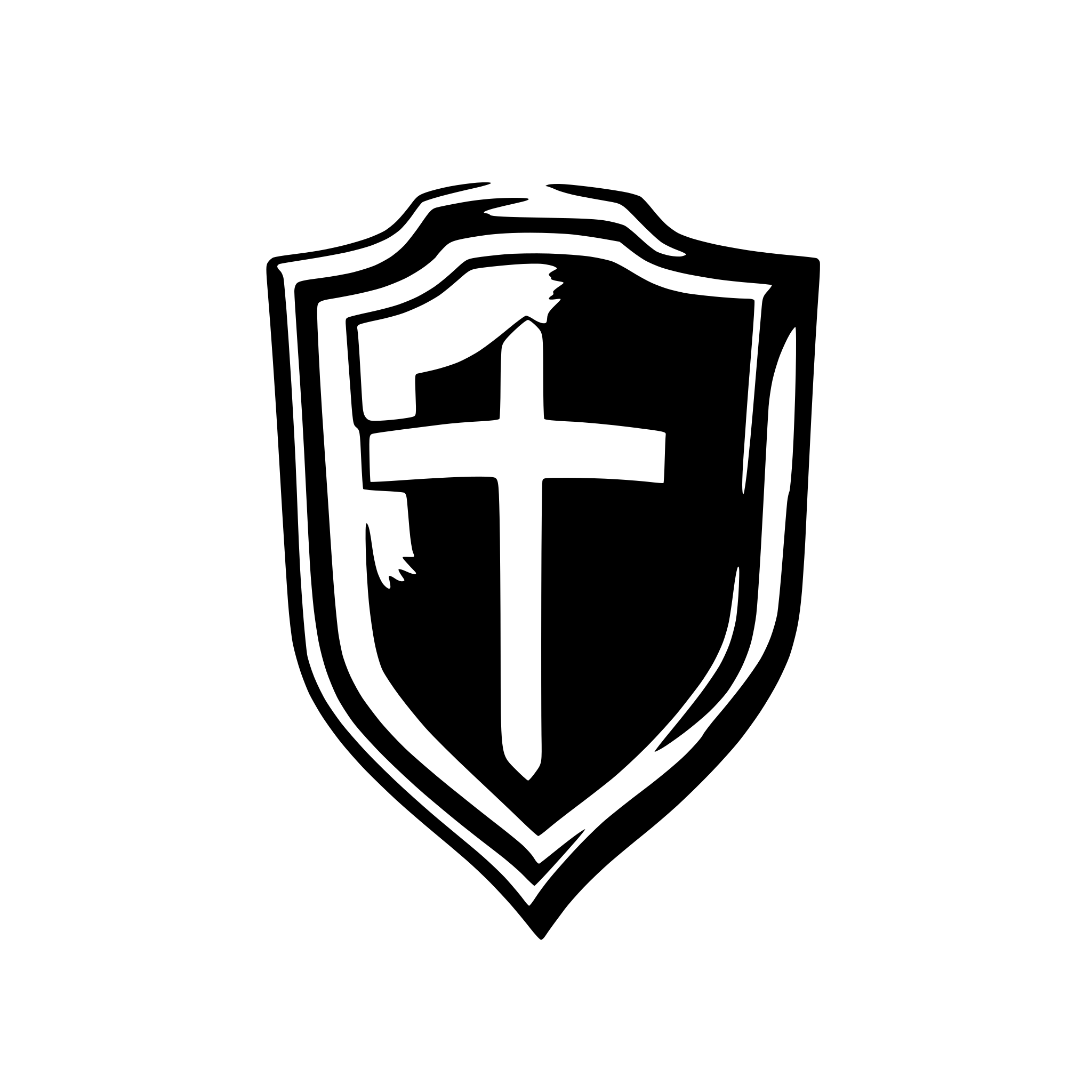 AI-generated SVG of a red shield with tik