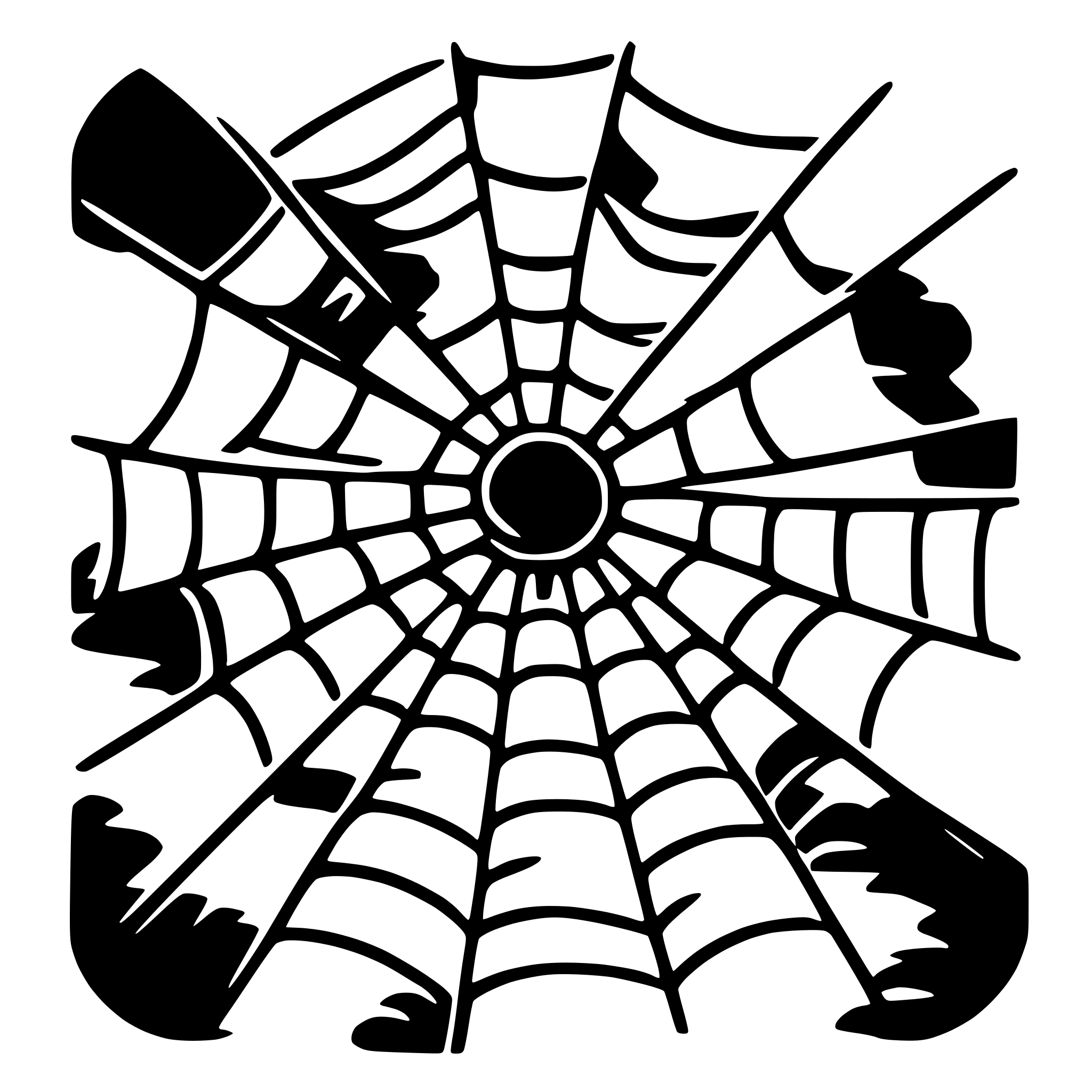 AI-generated SVG of 'spider webs'