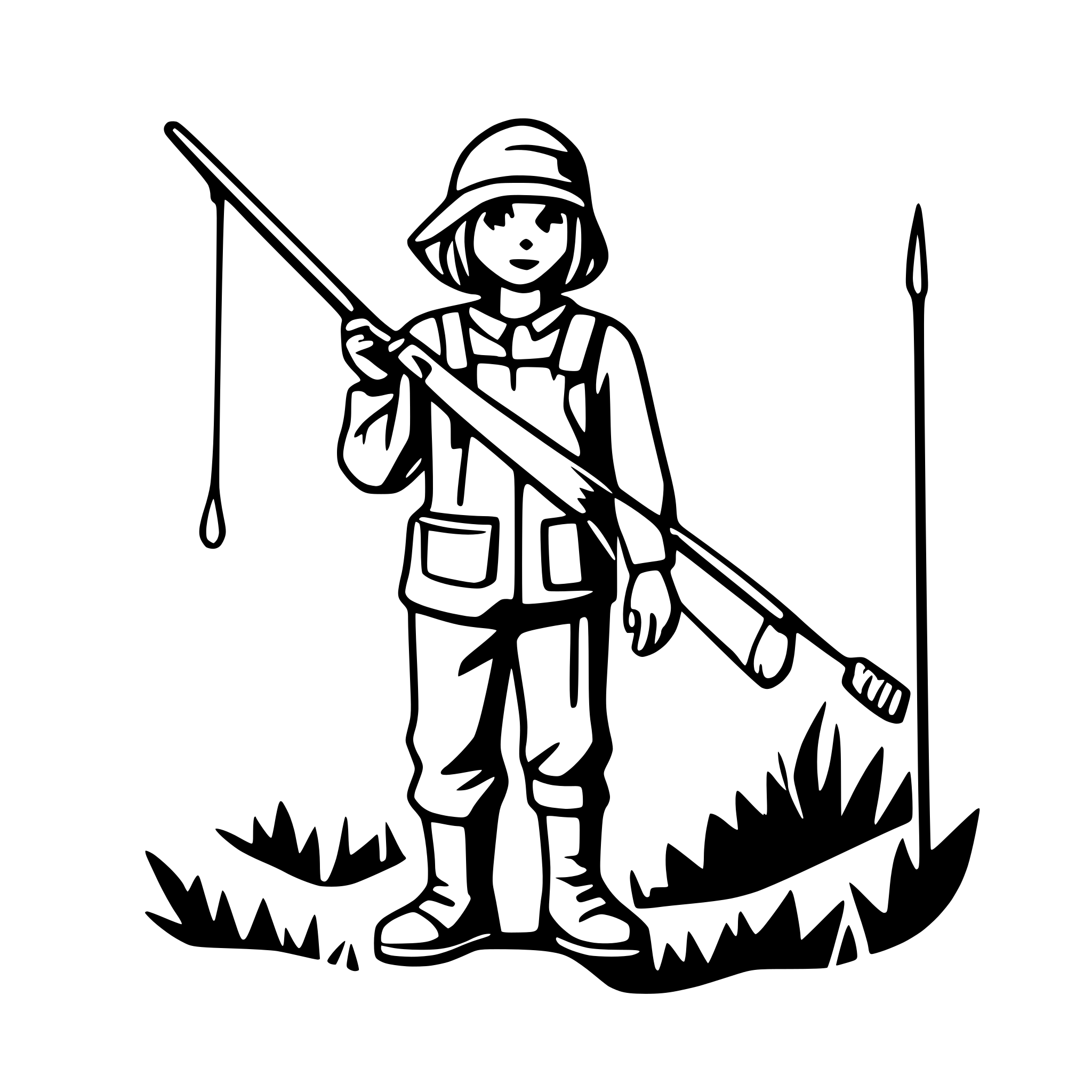 AI-generated SVG of a Hunting, fishing, agriculture based, southern