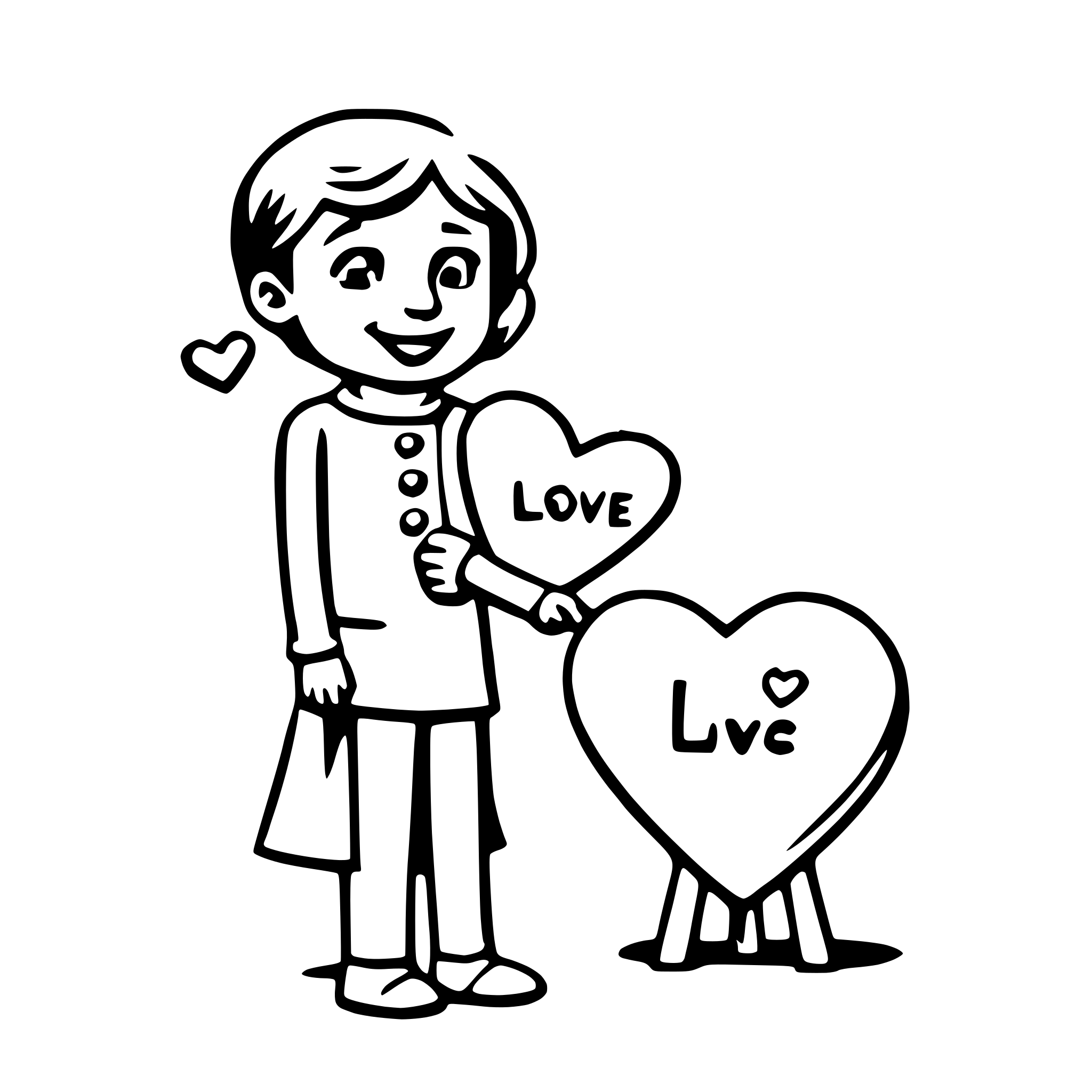 AI-generated SVG of a love doodles