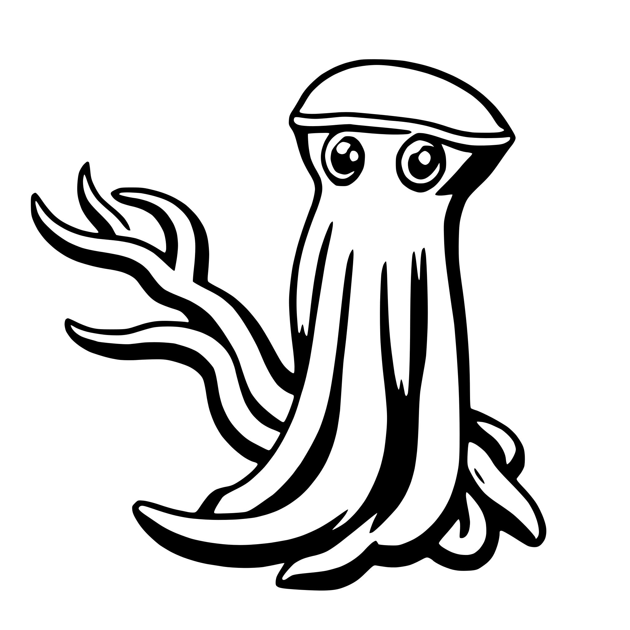 AI-generated SVG of 'squid'