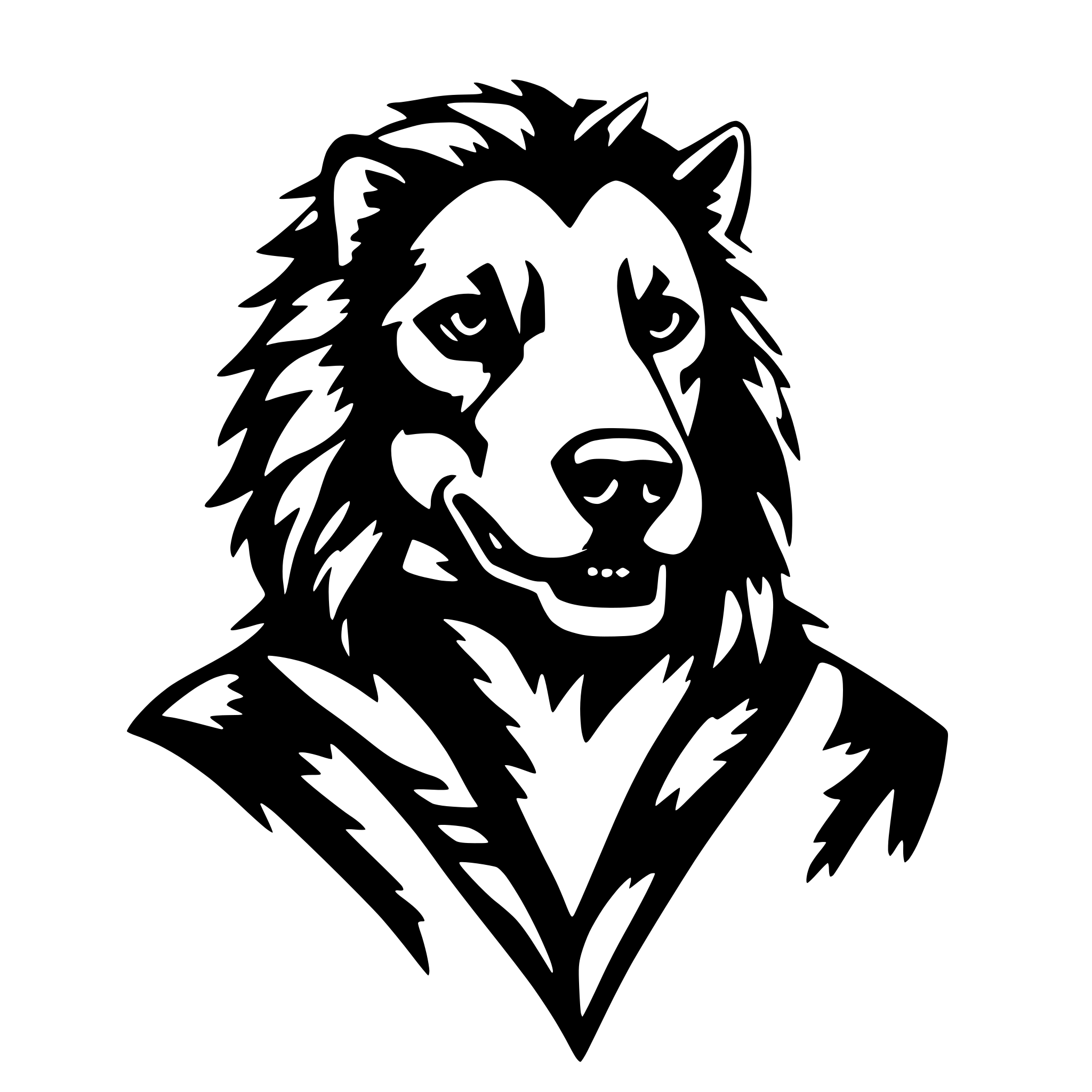 AI-generated SVG of a lobo