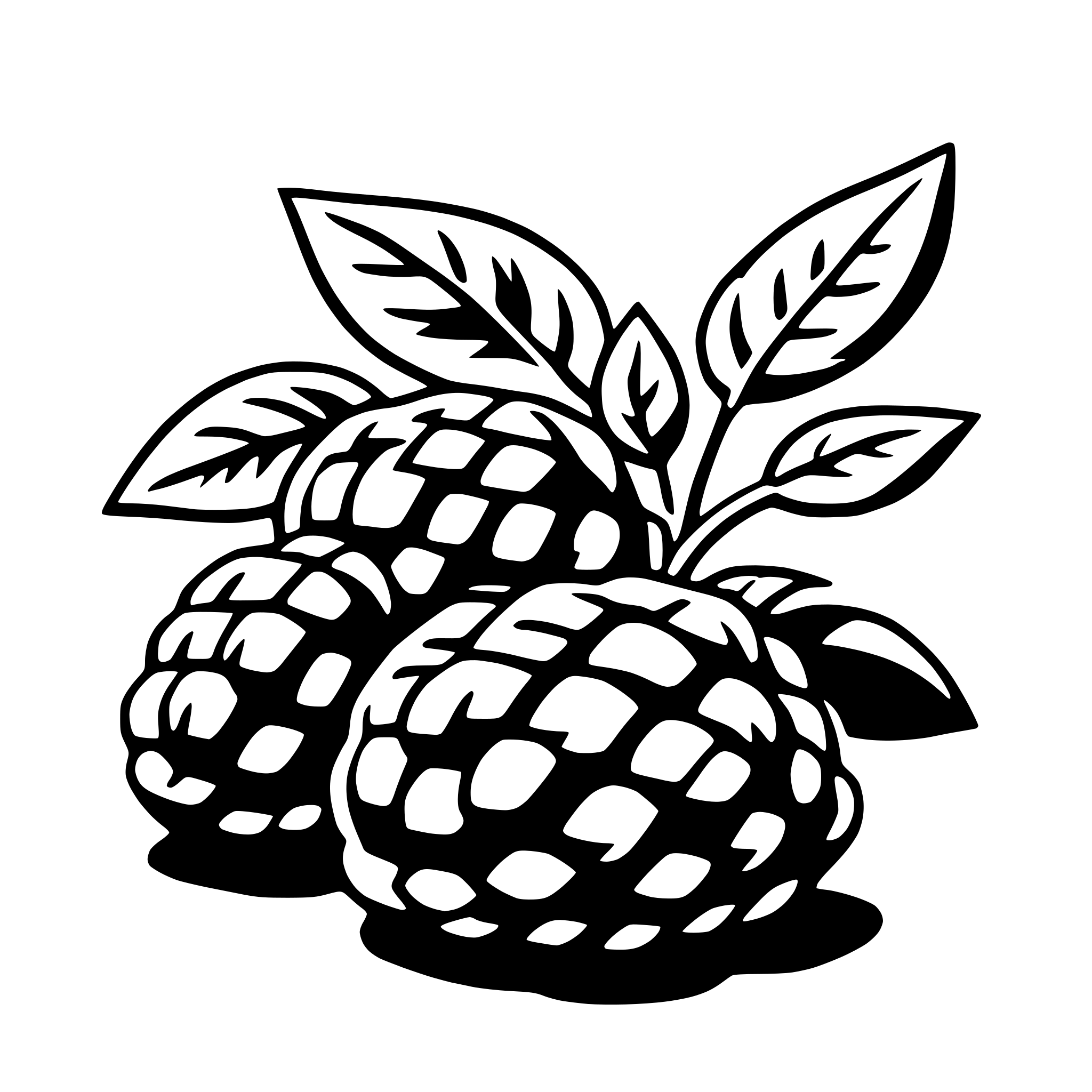 AI-generated SVG of a raspberry