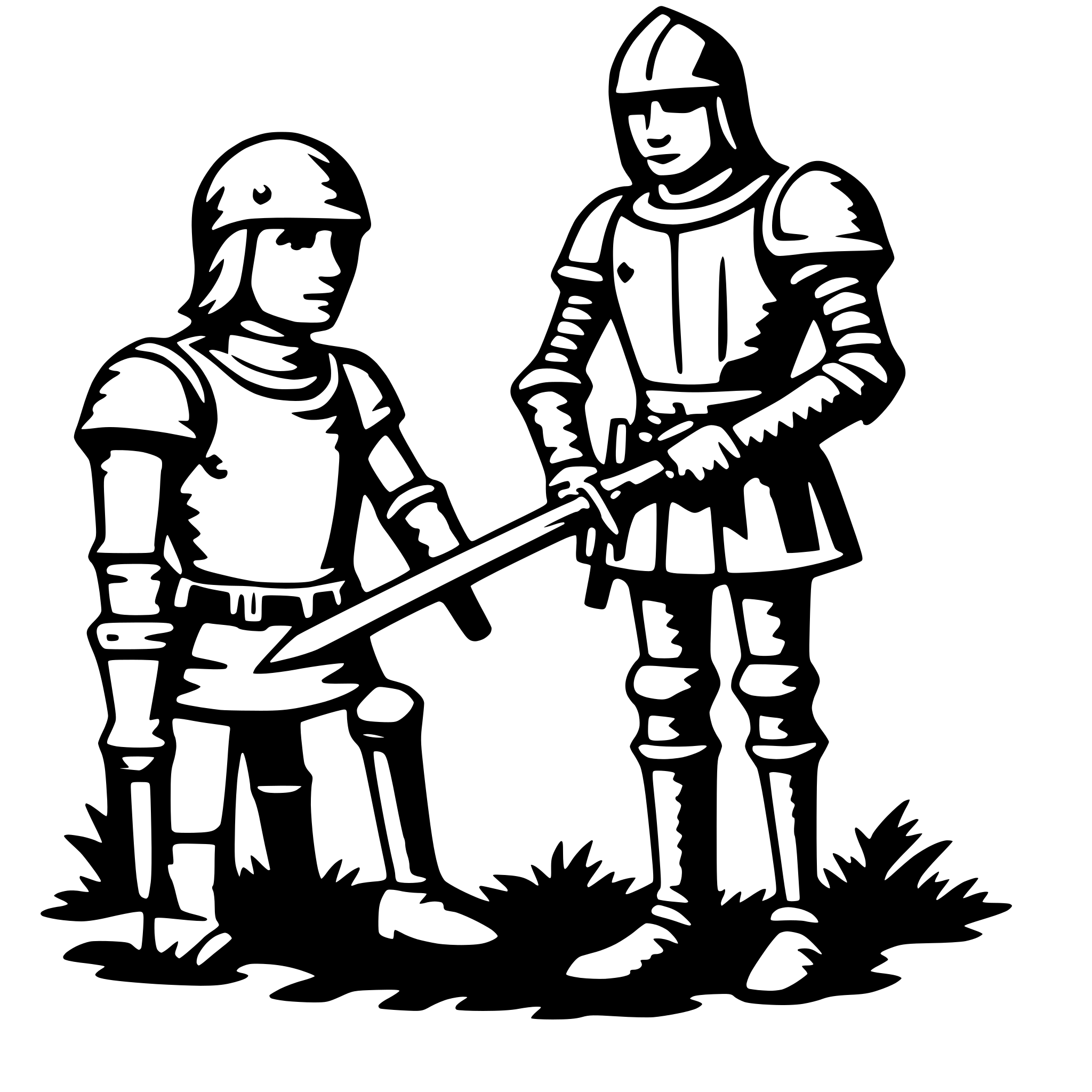 AI-generated SVG of a knight and sword