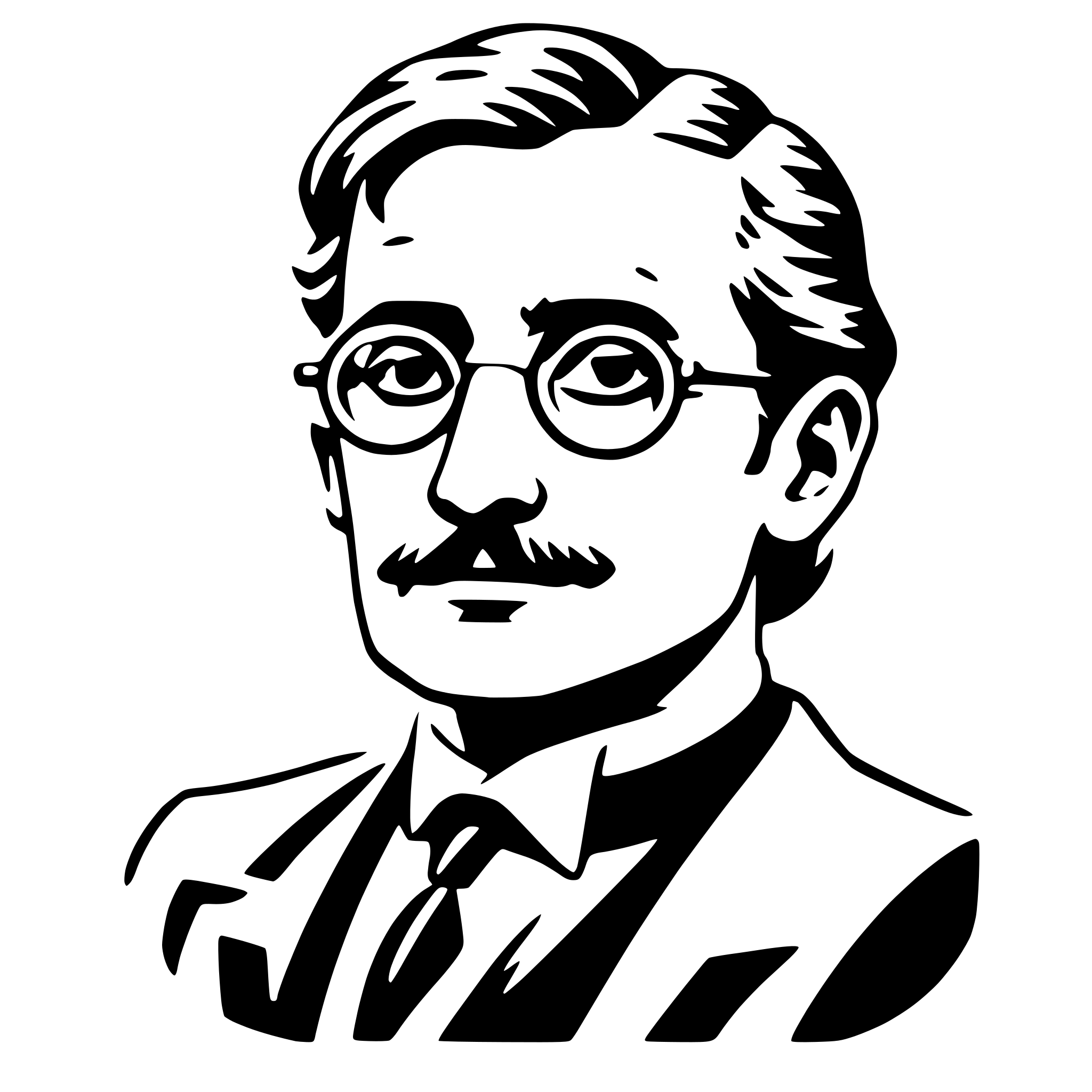 AI-generated SVG of a james joyce