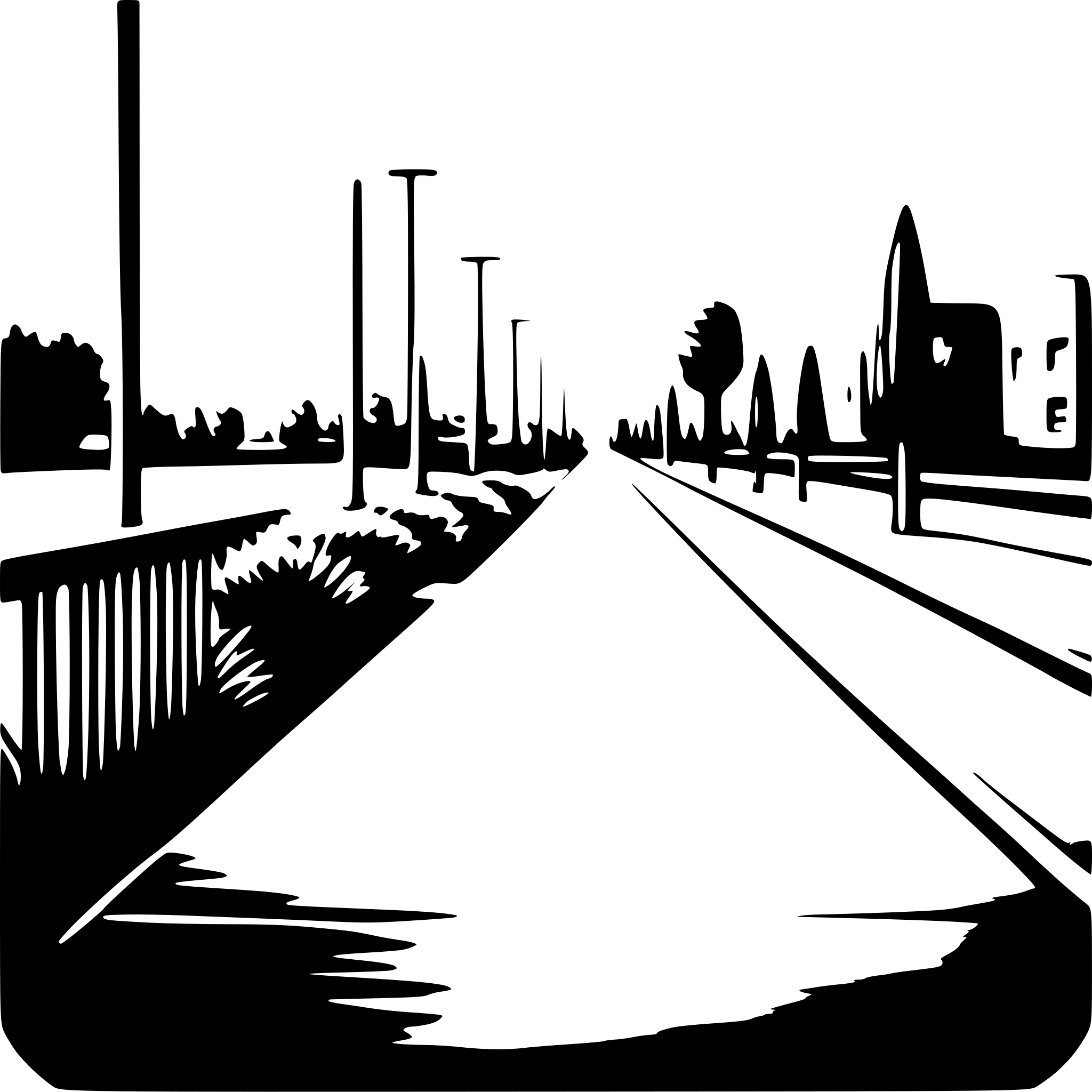 SVG for 'a clean street from left to right, without any buildings and ...