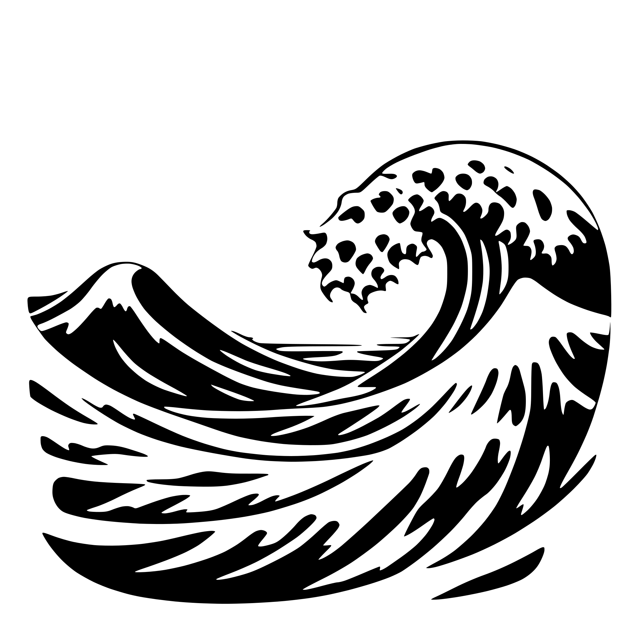 AI-generated SVG of a The Great Wave off Kanagawa