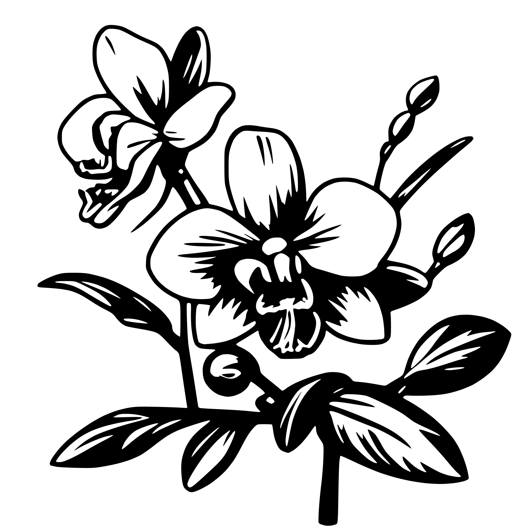 AI-generated SVG of a orchidea