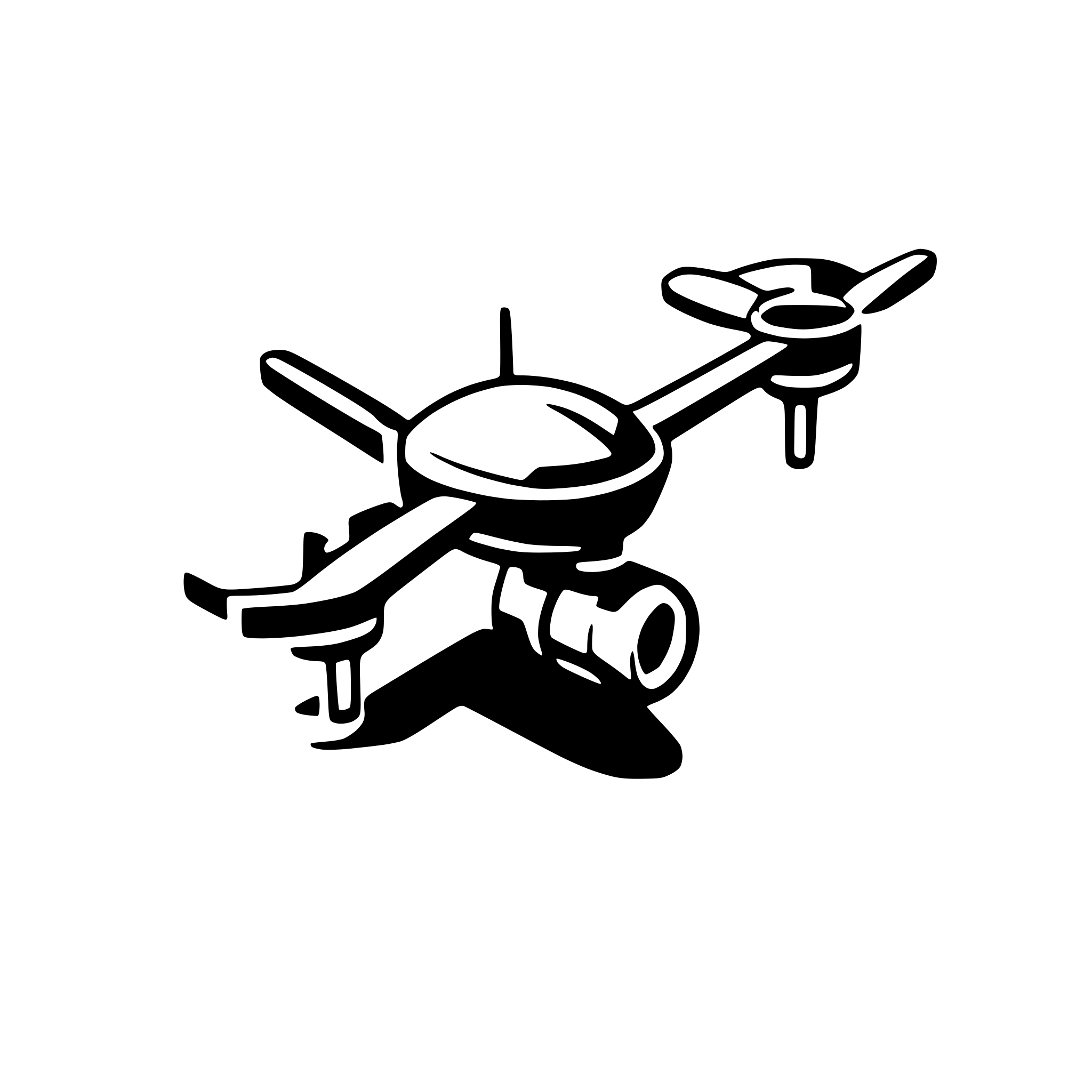 AI-generated SVG of a Y axis view of an uav drone