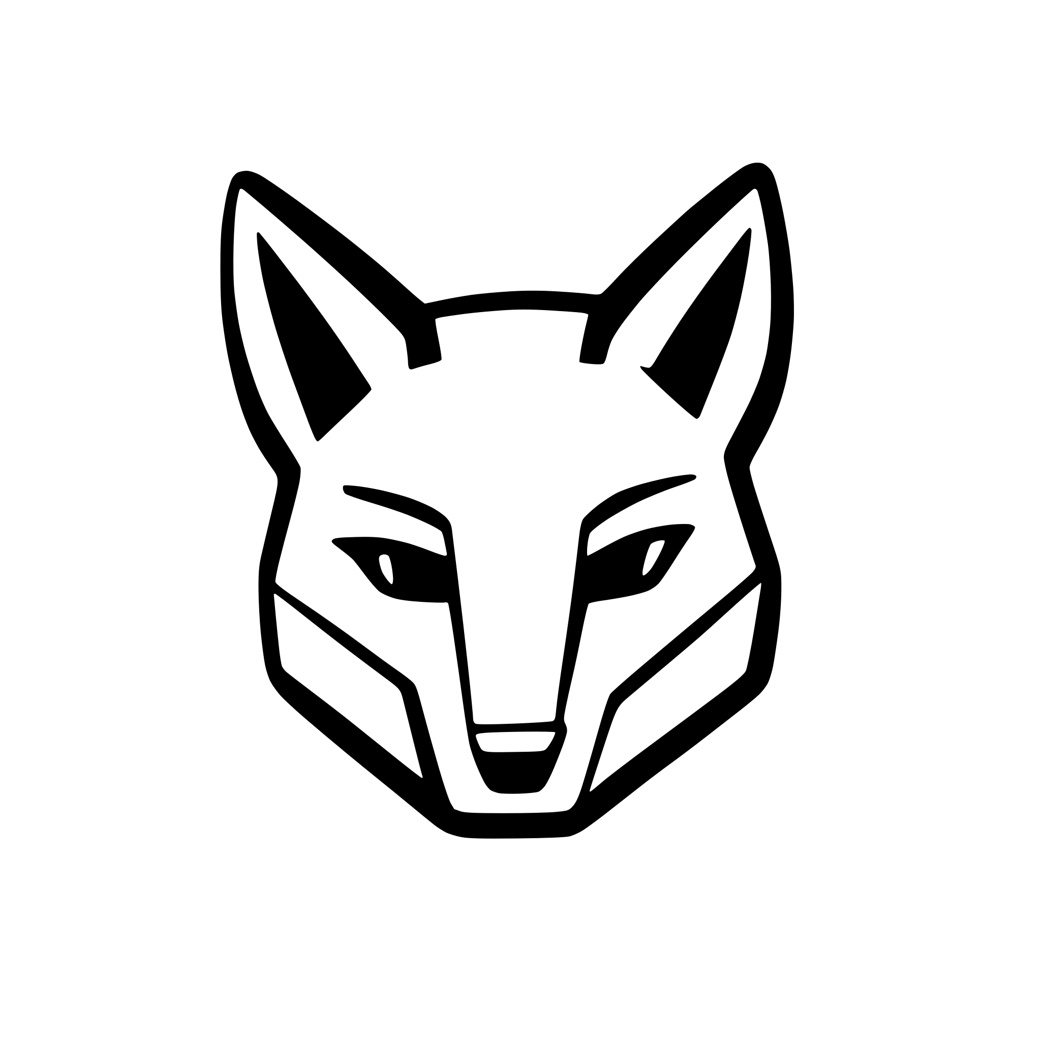AI-generated SVG of 'geometric fox, no background'