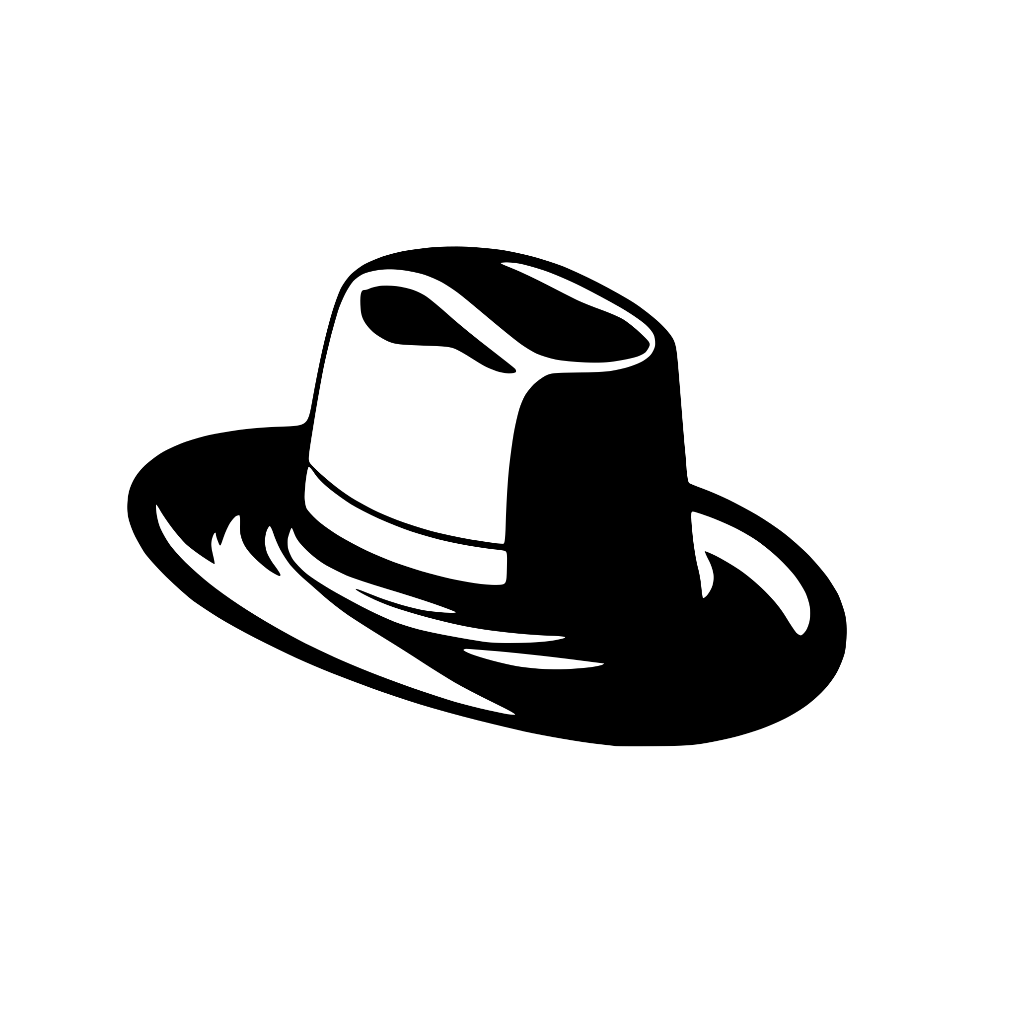 AI-generated SVG of 'cowboy hat and boots'