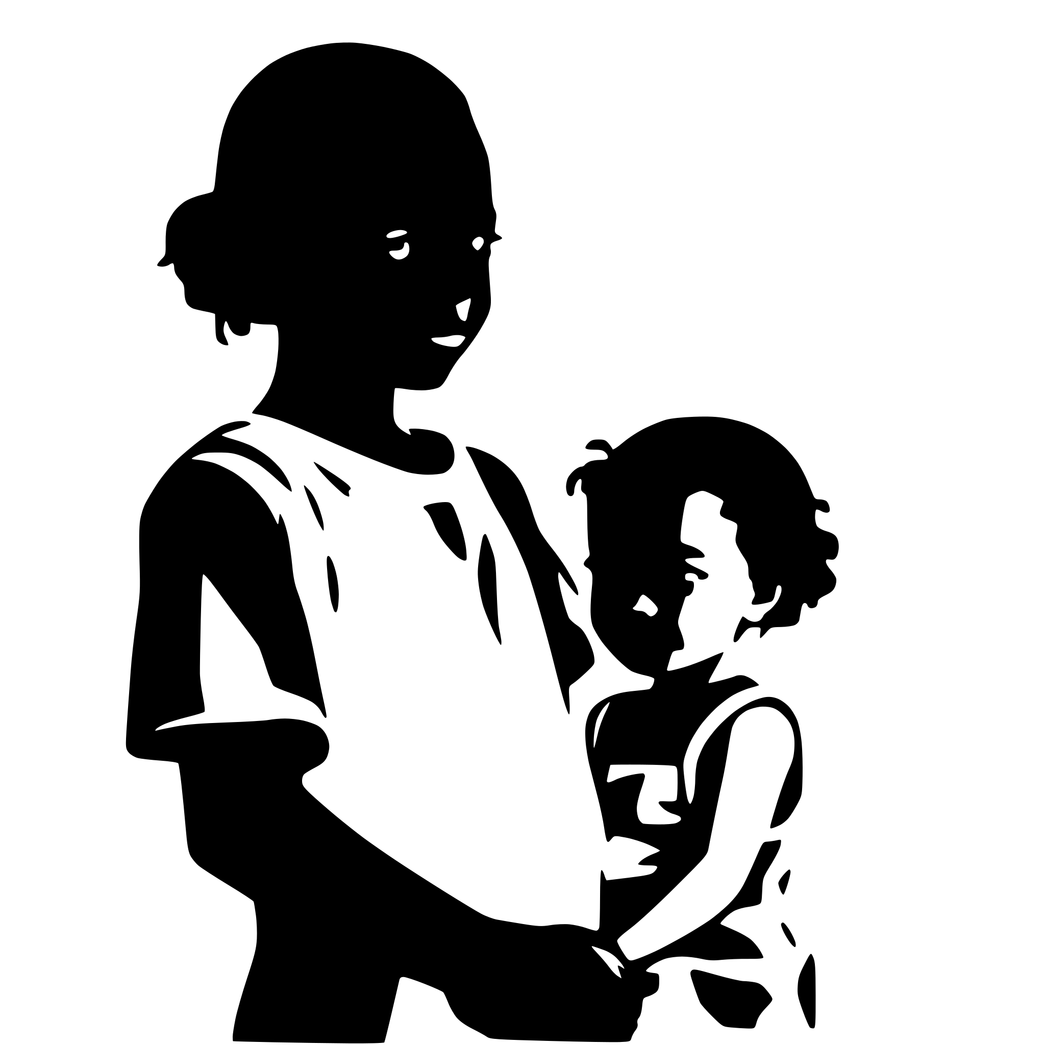 AI-generated SVG of a afroamerican dad with afroamerican baby daughter silhouette AI-generated SVG of a afroamerican dad with afroamerican baby daughter silhouette