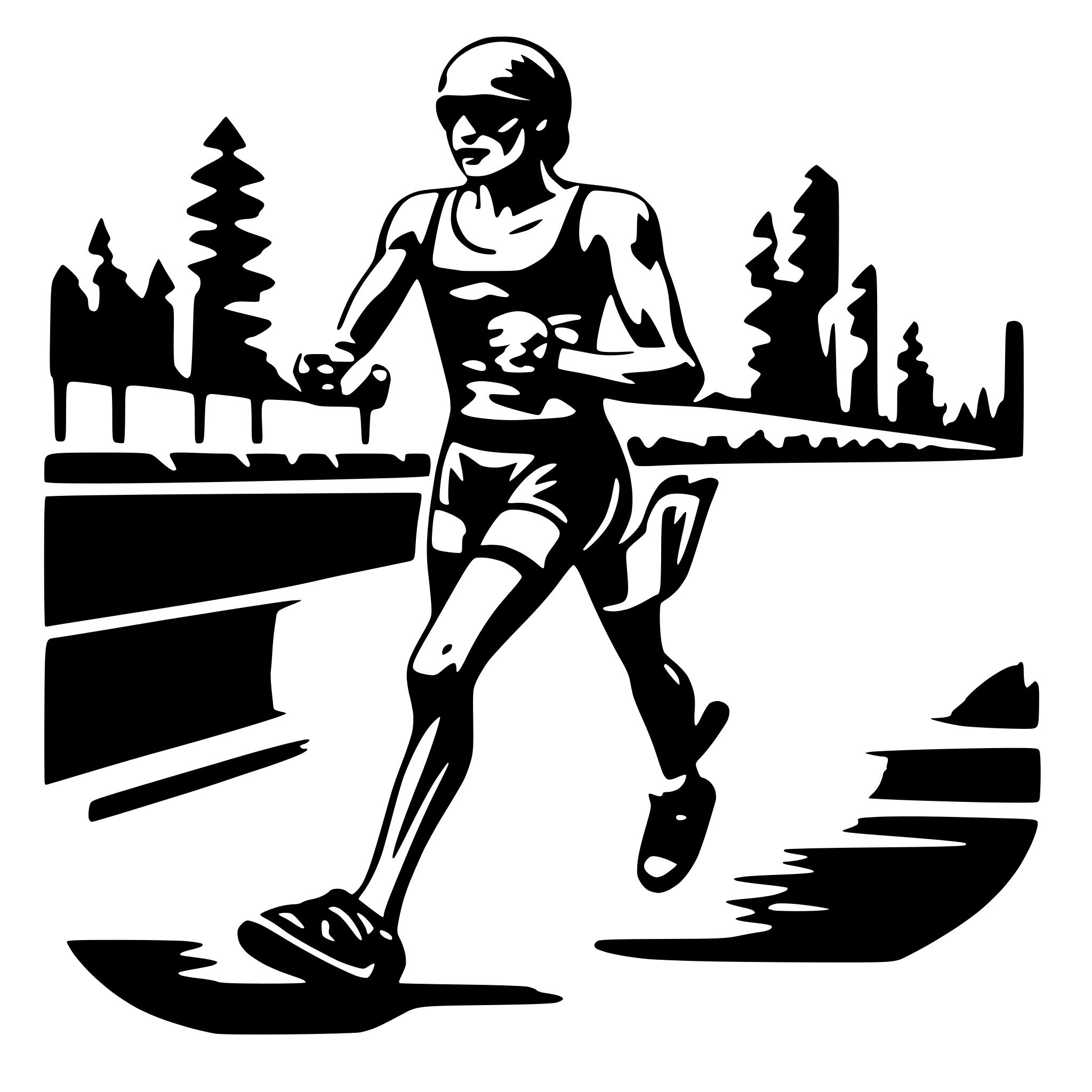 AI-generated SVG of a Triathlon