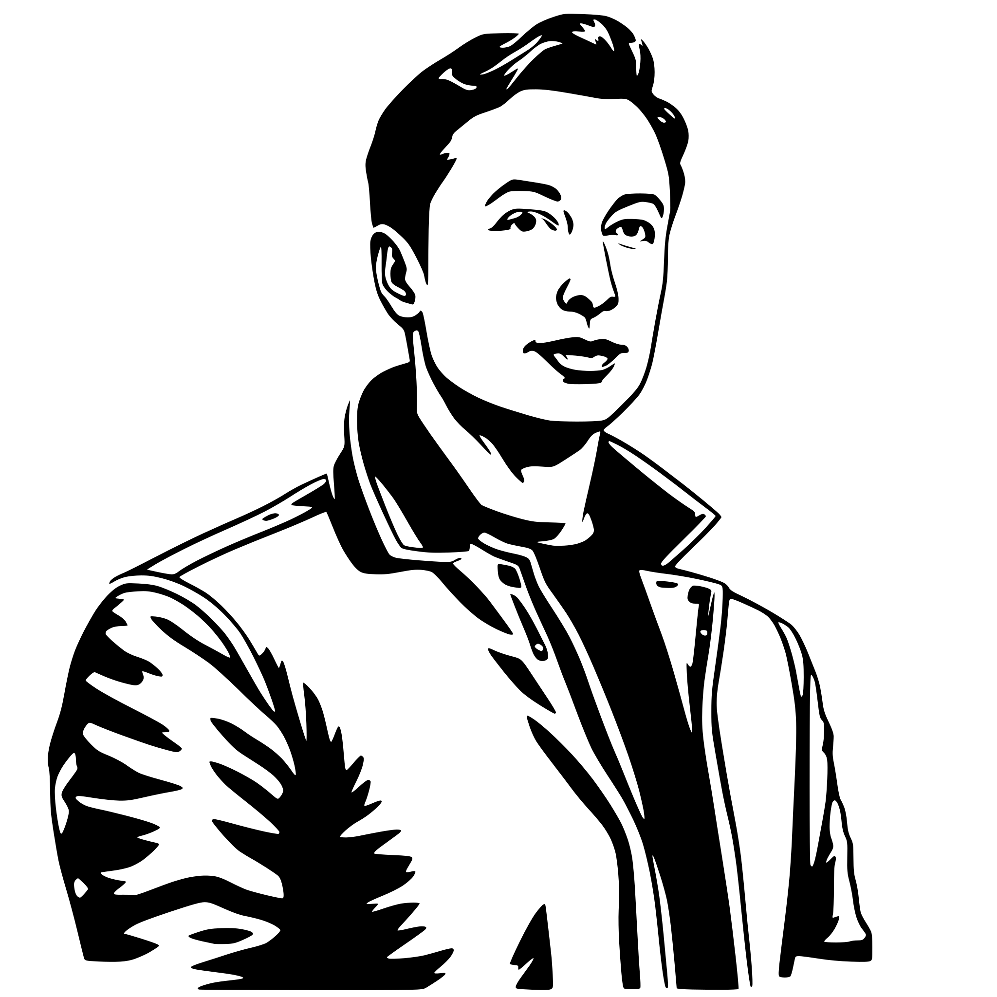 AI-generated SVG of a elon musk