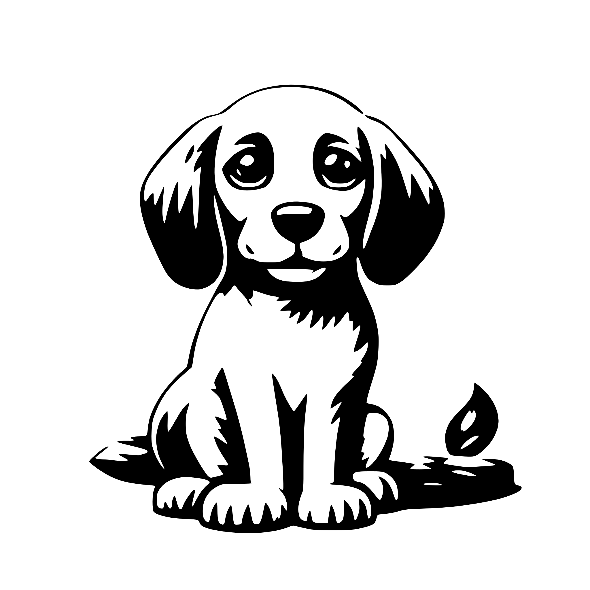 AI-generated SVG of a a cute dog