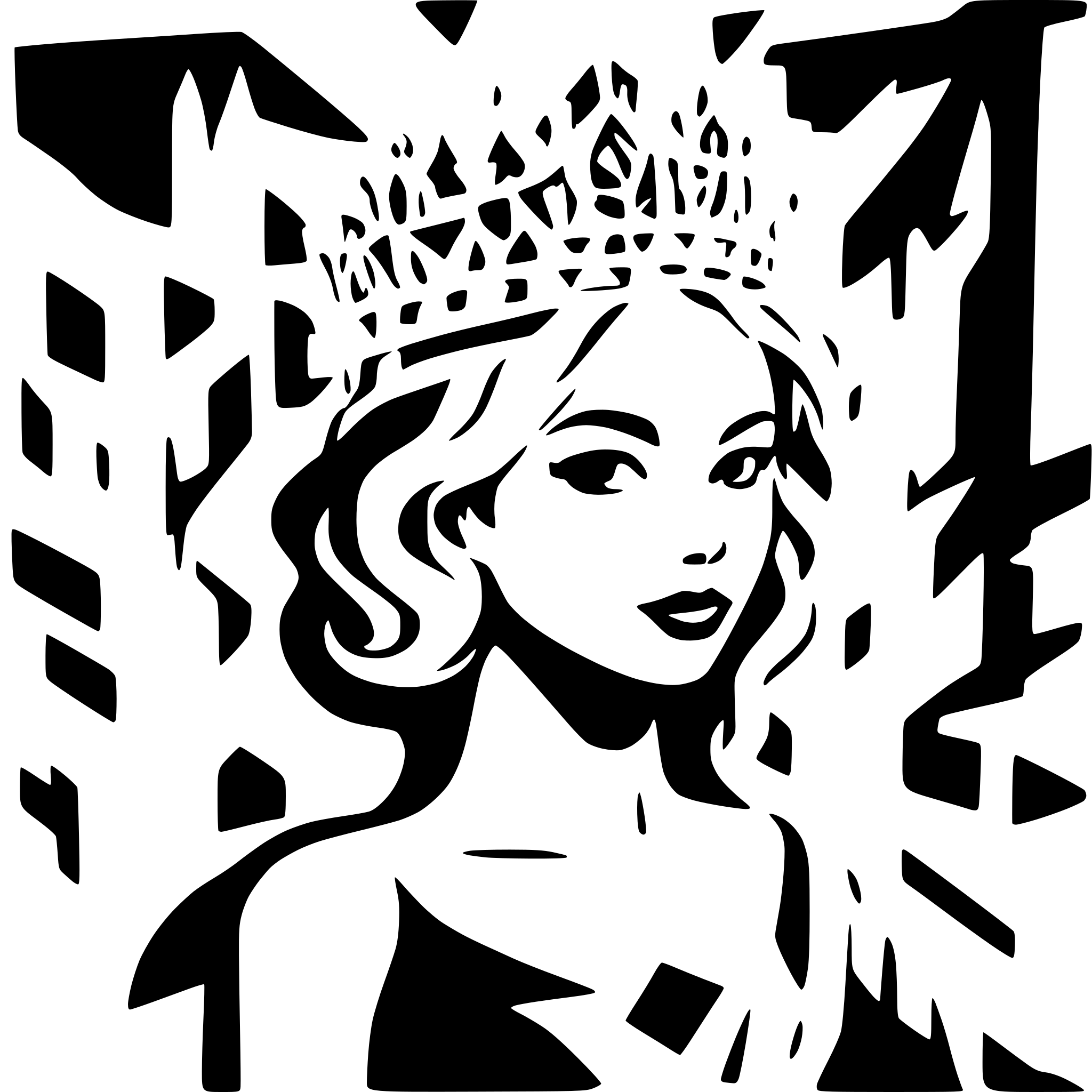 AI-generated SVG of a A woman silouette with a crown