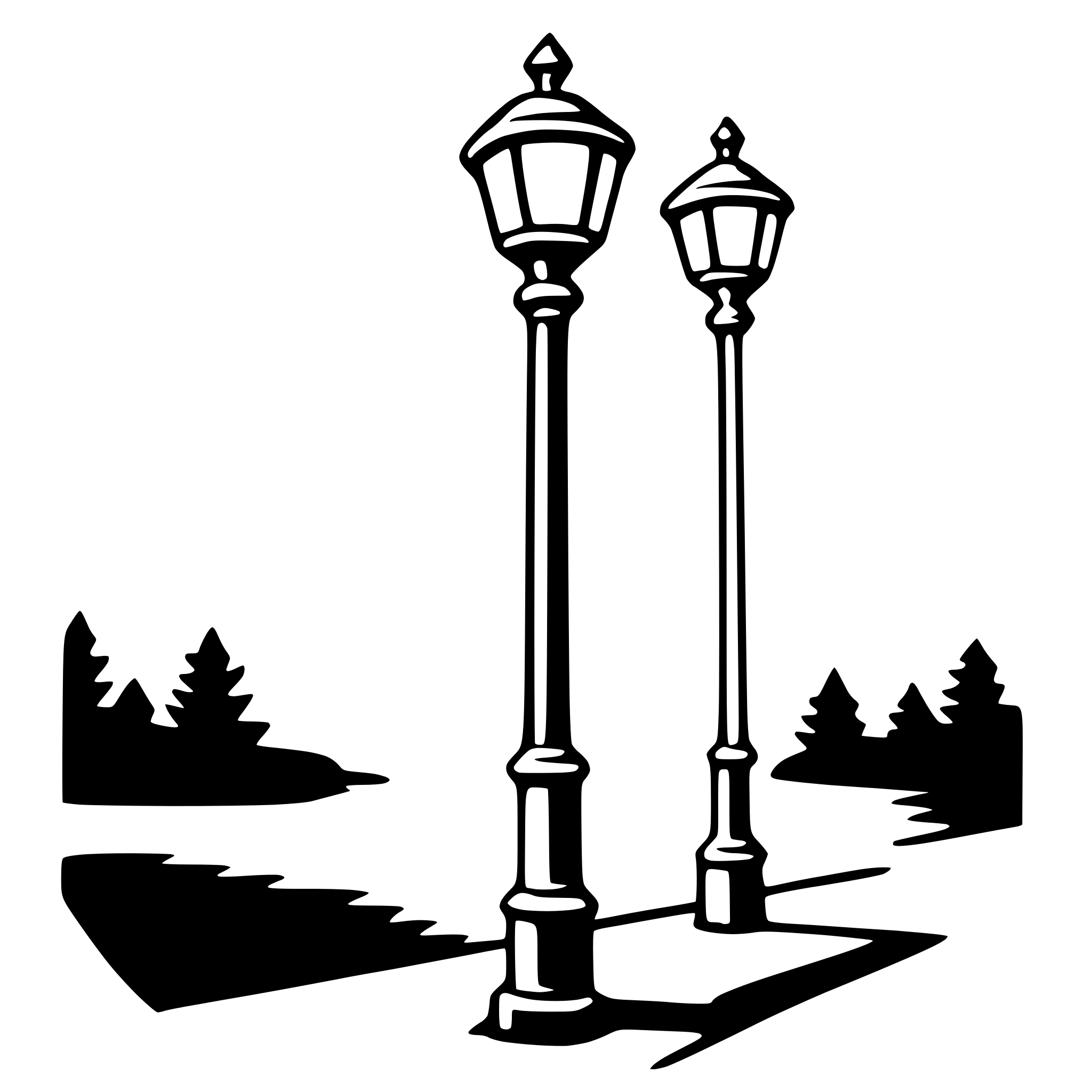 AI-generated SVG of a streetlight