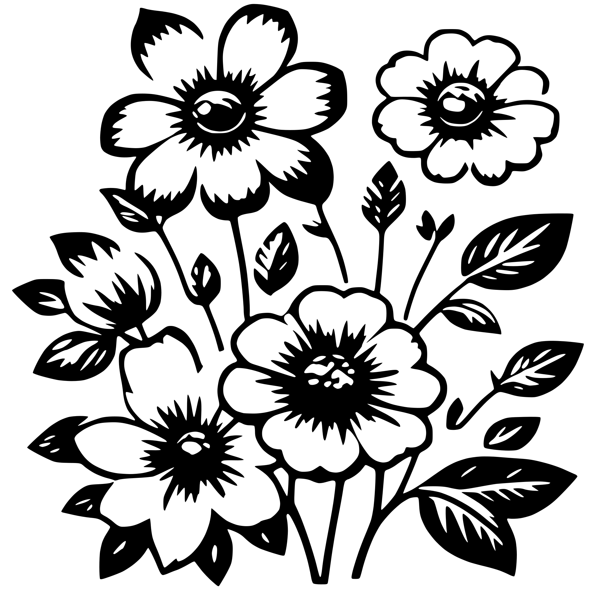 AI-generated SVG of 'floral seamless pattern'