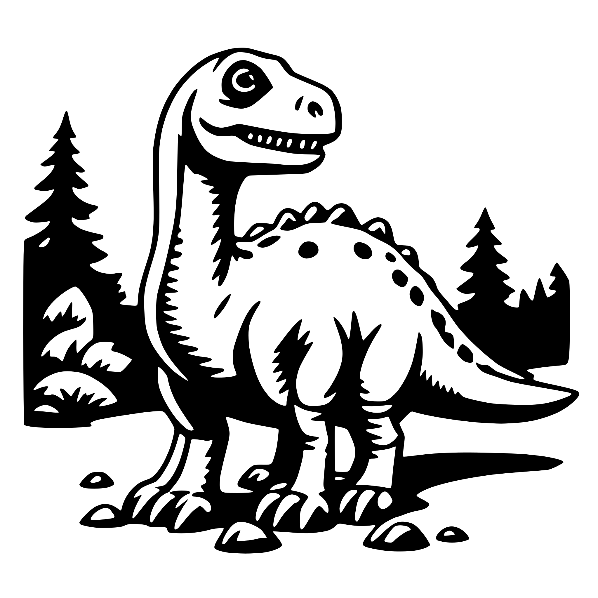 AI-generated SVG of a dinosaurs