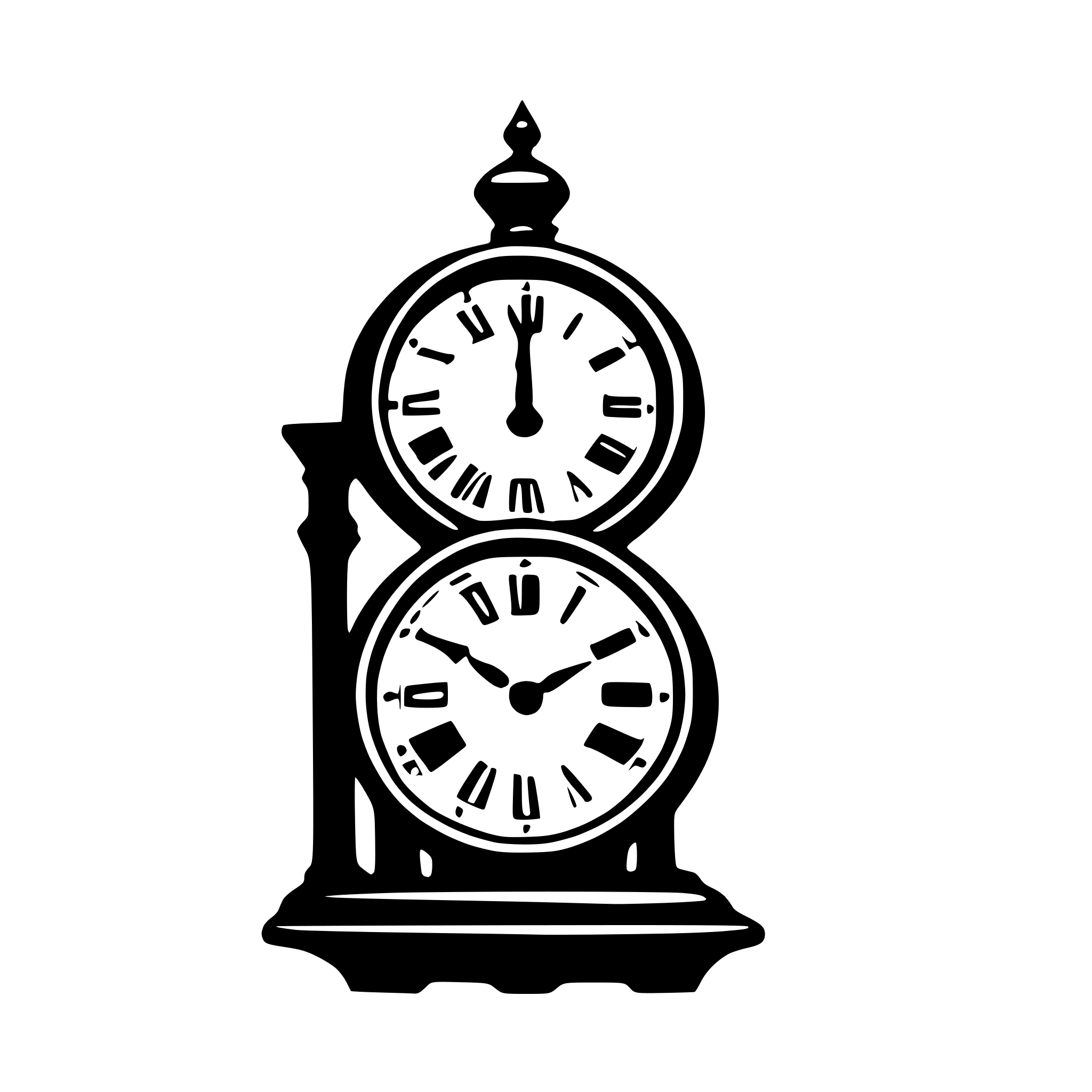 AI-generated SVG of 'antique clock, 7:29'