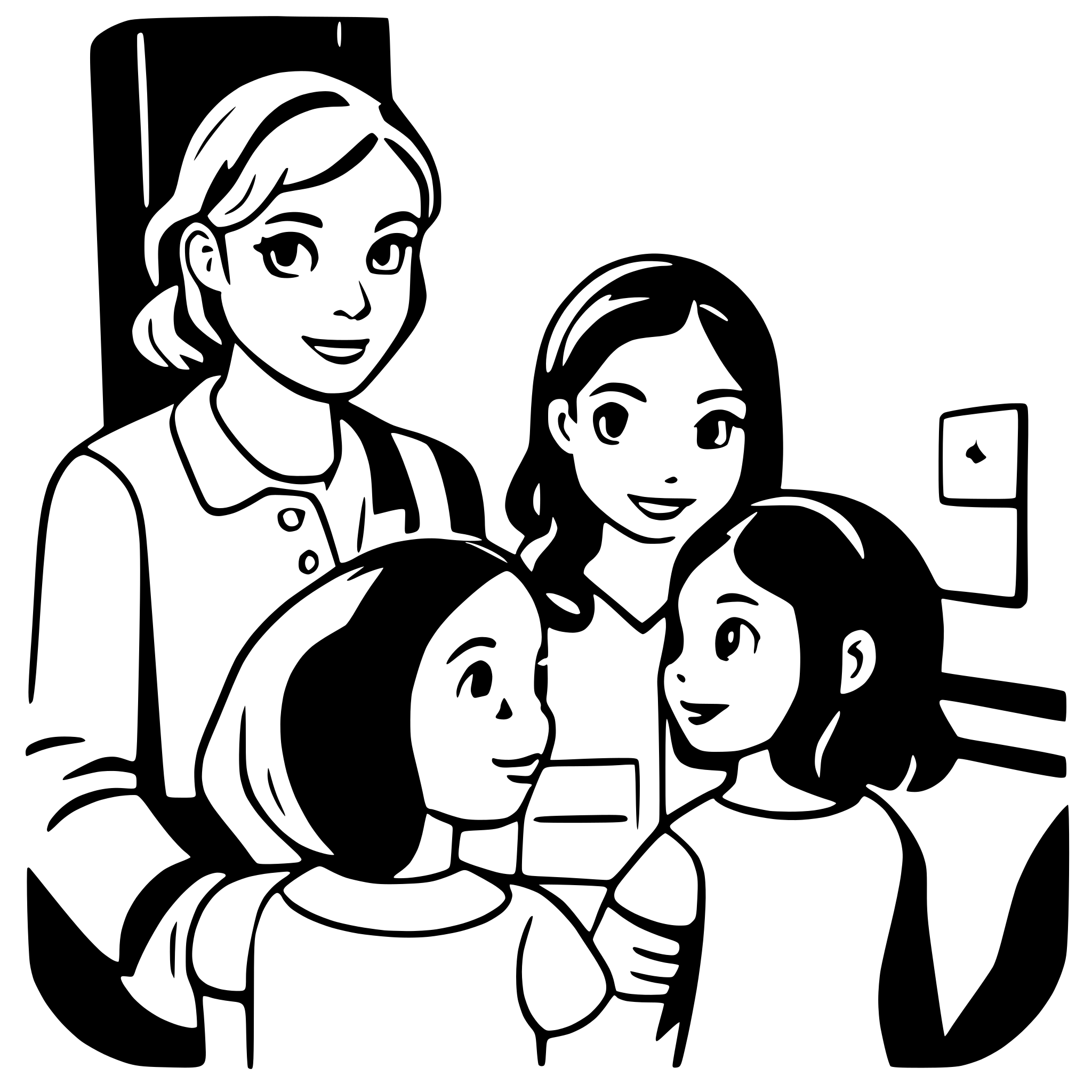 AI-generated SVG of a educator says goodbye to 8 children