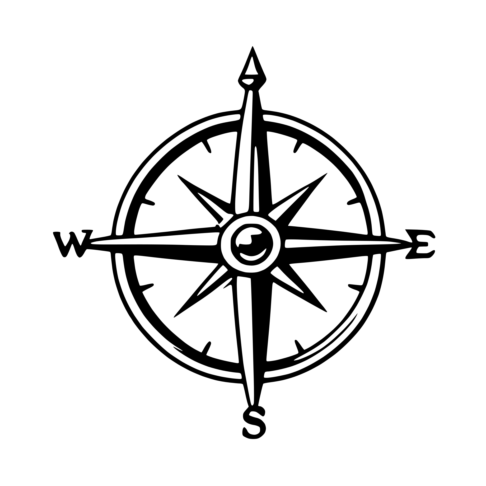 AI-generated SVG of 'nautical compass'