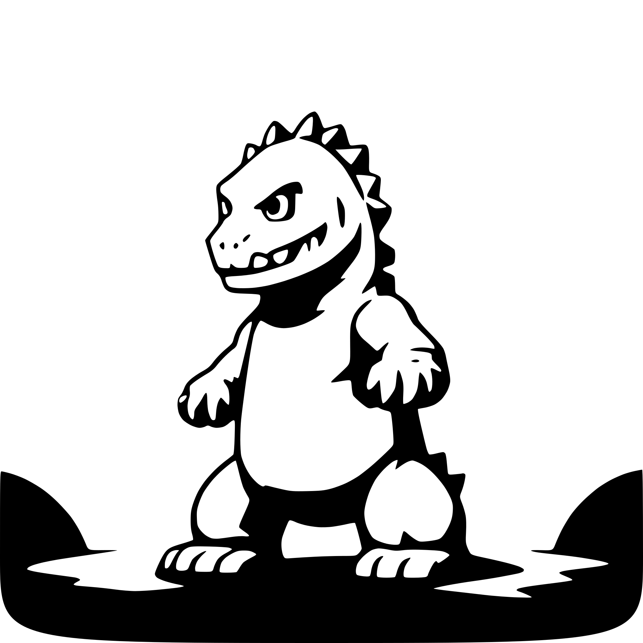 AI-generated SVG of 'godzilla head'