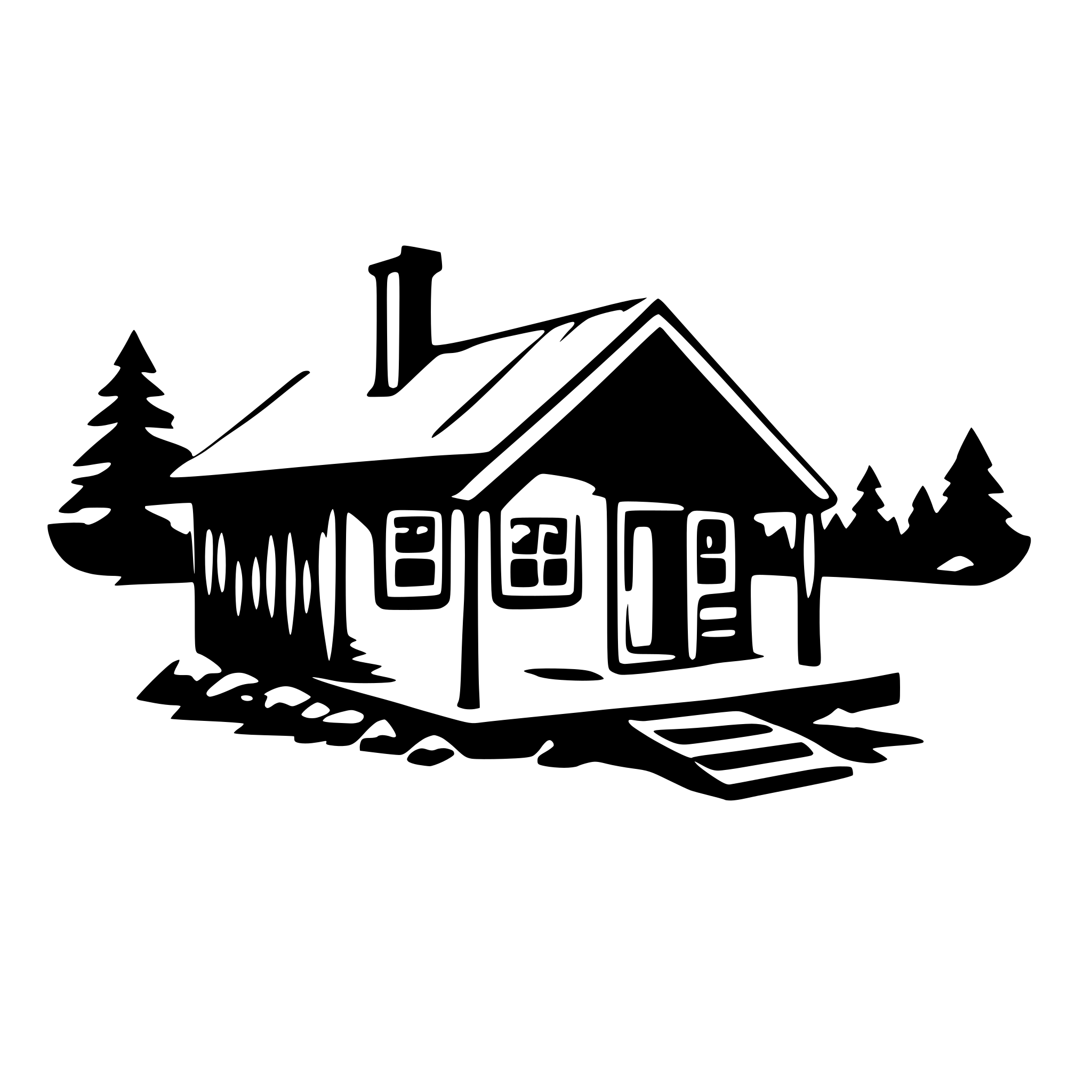 AI-generated SVG of a Cabin