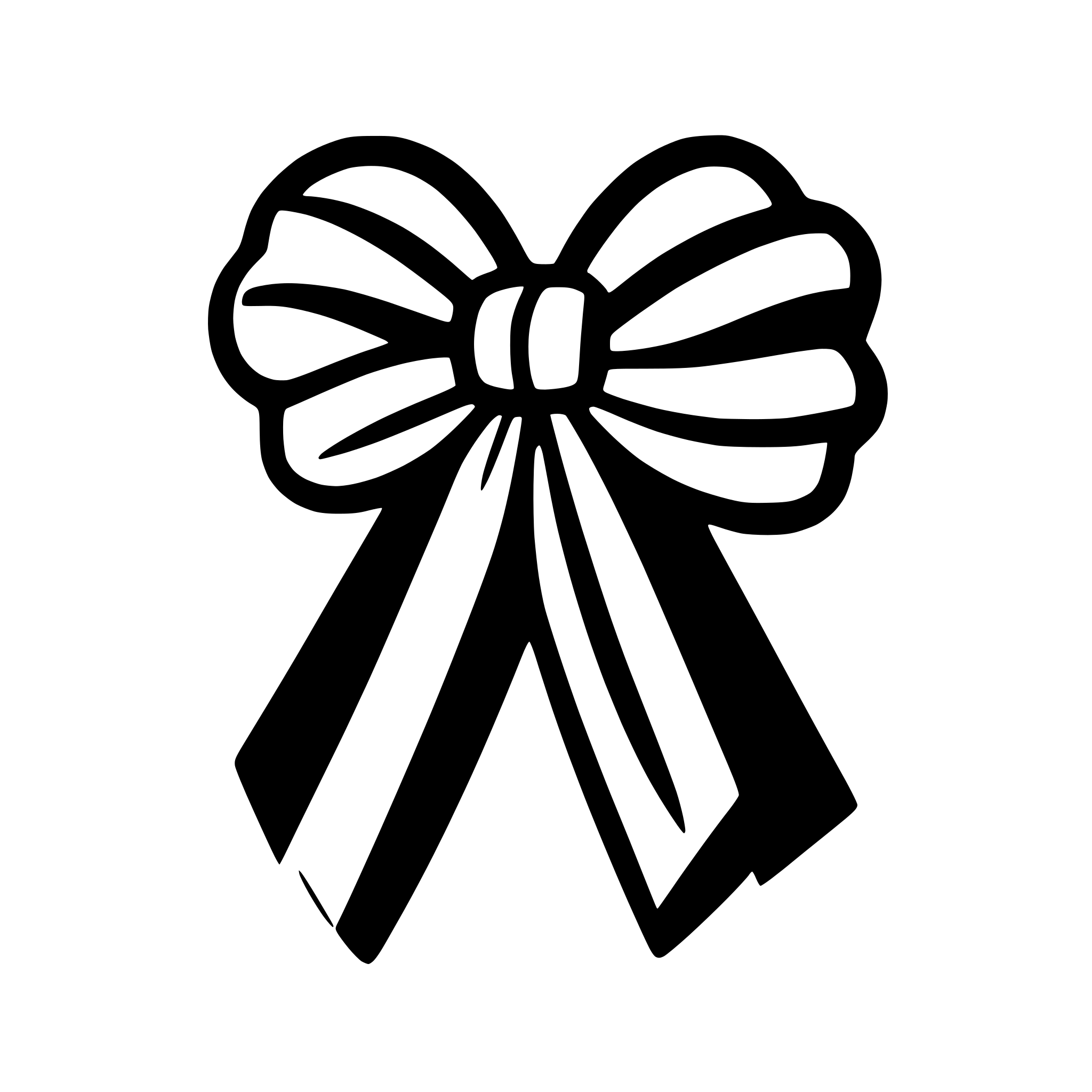 AI-generated SVG of 'ribbon tied in bow'